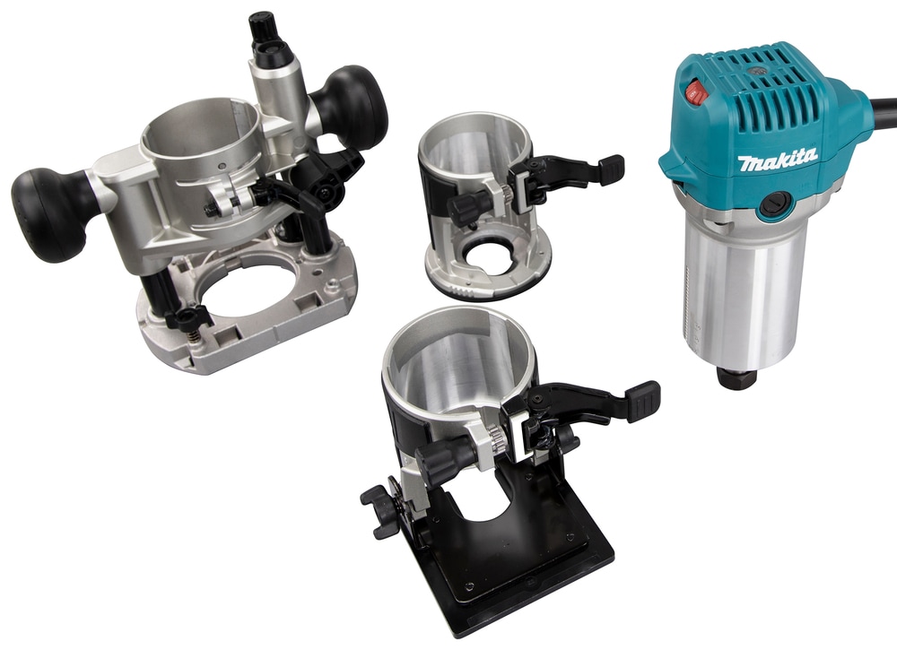 Makita Fräse »Multifunktionsfräse »RT0702CX2J« im Makita Makpac Koffer Gr.4«, (vielseitig einsetzbare Multifunktionsfräse), 710 W, 6/8 mm, Leerlaufdrehzahl; 10000 - 34000 min⁻¹