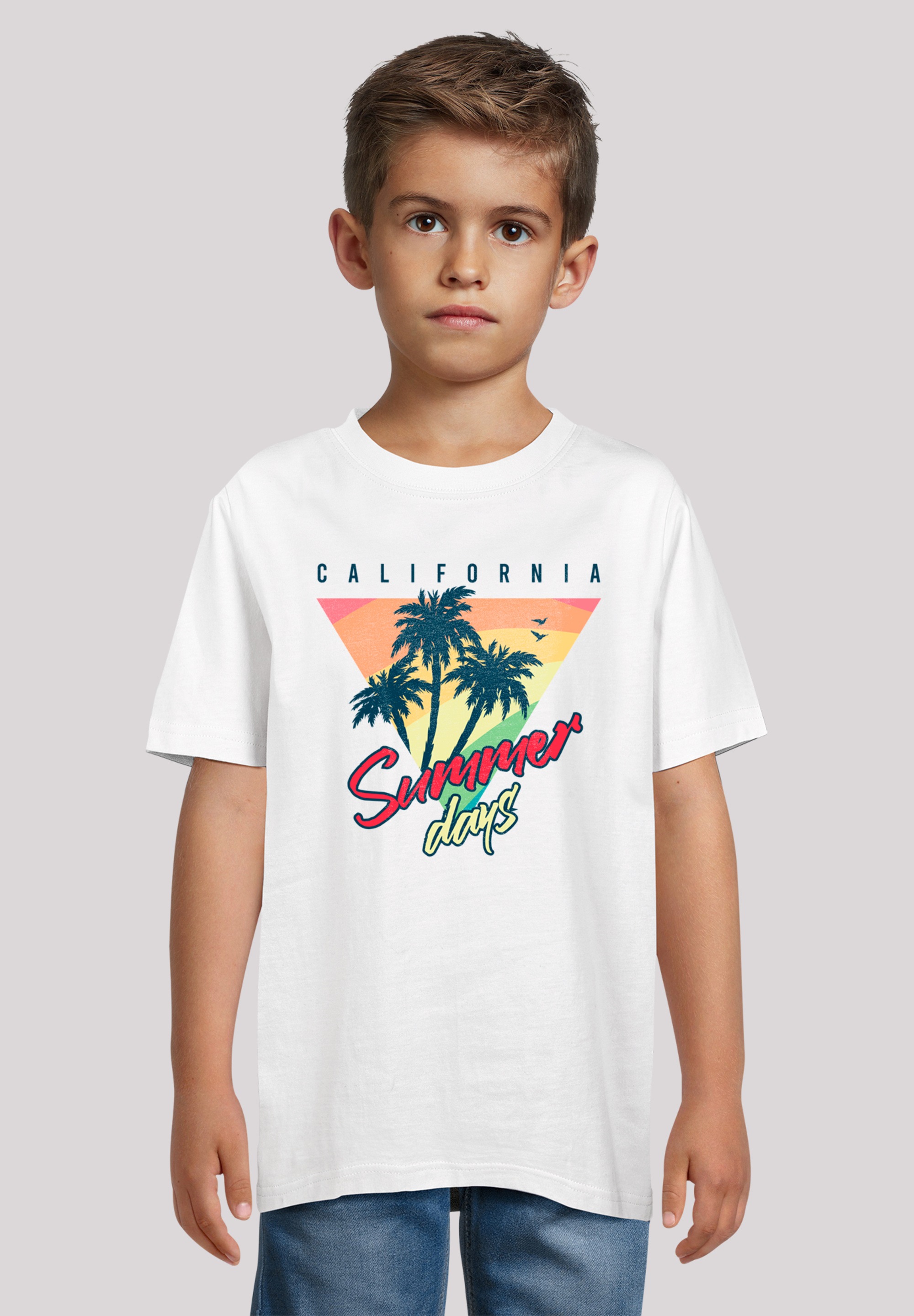 F4NT4STIC Mädchen T-Shirt "California Palmen Retro", weiß, Gr. 158, Obermaterial: 100% Baumwolle, Shirts, Premium Qualität