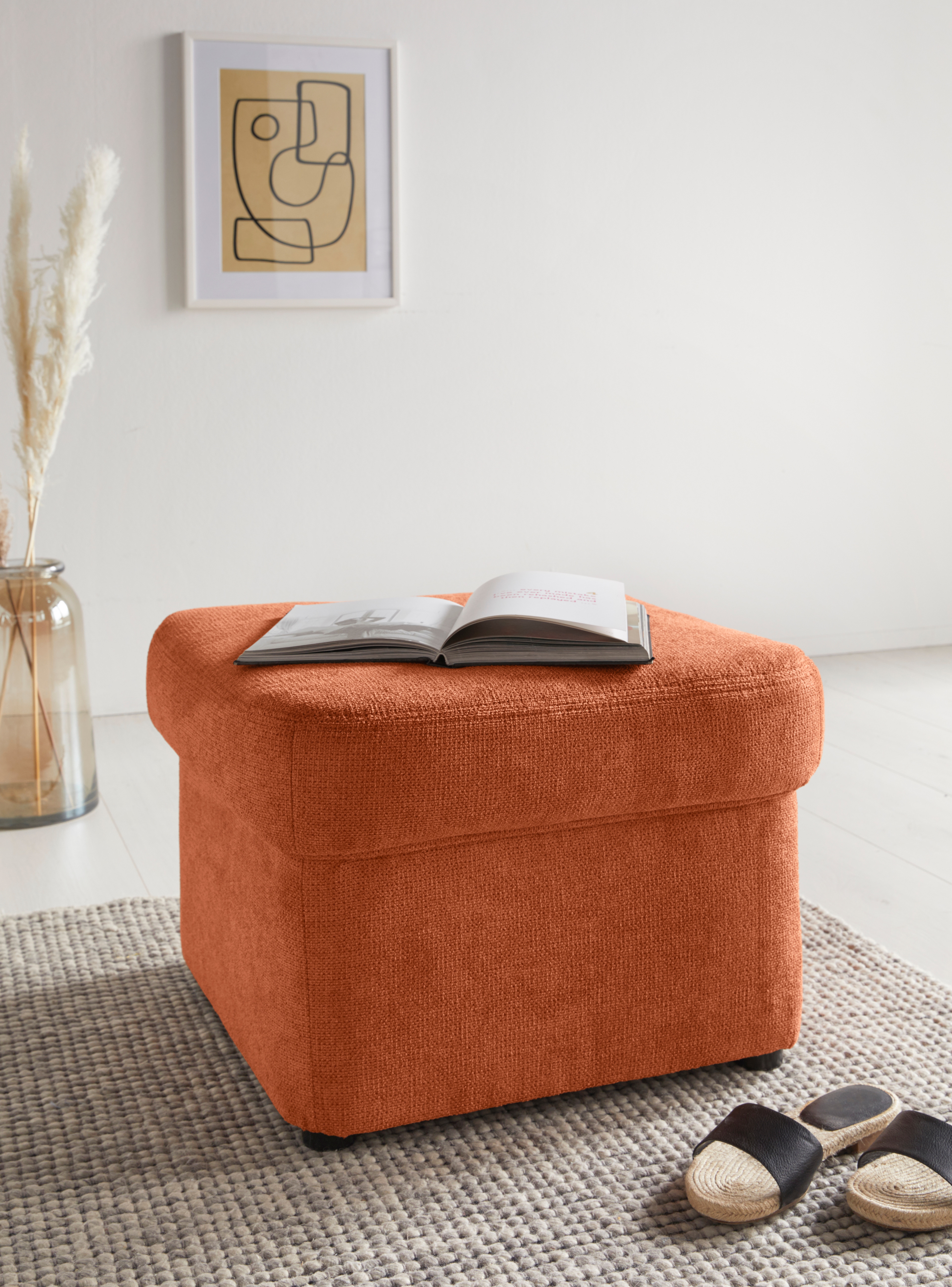 DOMO collection Hocker "Papenburg elegant und zeitlos, B/T 57/57cm" in großer Farbvielfalt