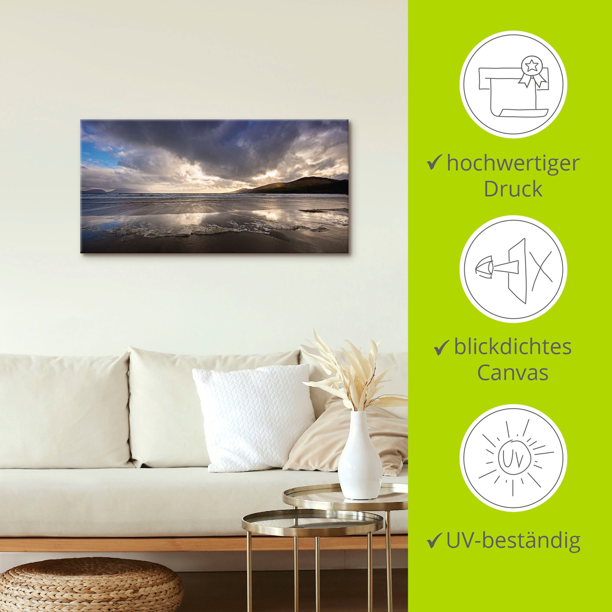 Artland Wandbild »Strandliebe II«, Strand, (1 St.), als Alubild, Outdoorbild, Leinwandbild in verschied. Größen