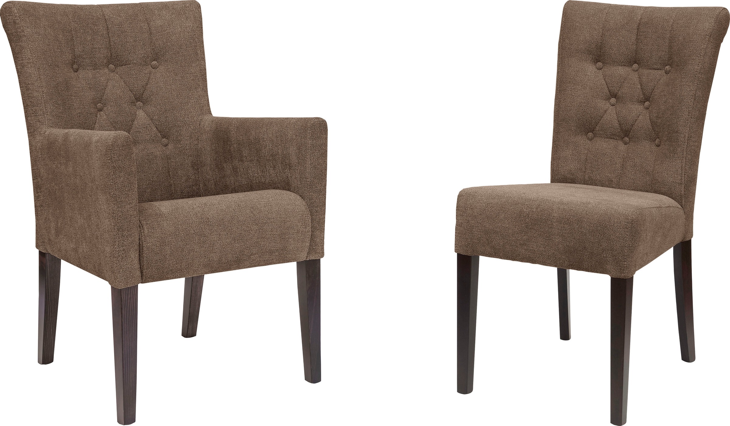 Home affaire Esszimmerstuhl »Queen BESTSELLER«, (Set), 6 St., Feinstruktur, Polsterstuhl mit Knopfheftung, 2er, 4er oder 6er Set