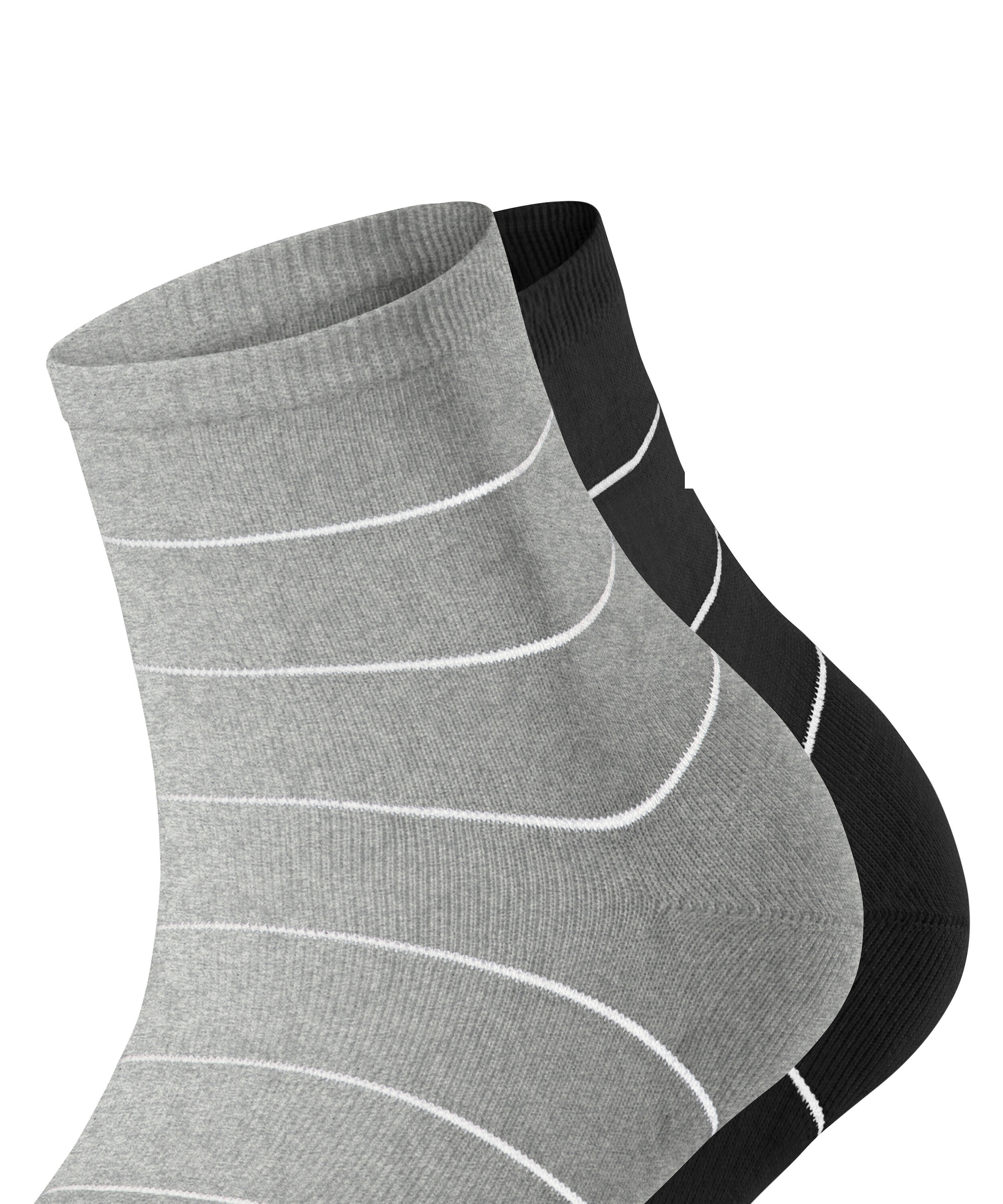 Esprit Kurzsocken »Fine Line« 2 Paar,  mit feinem Streifenmuster, schmales Bündchen