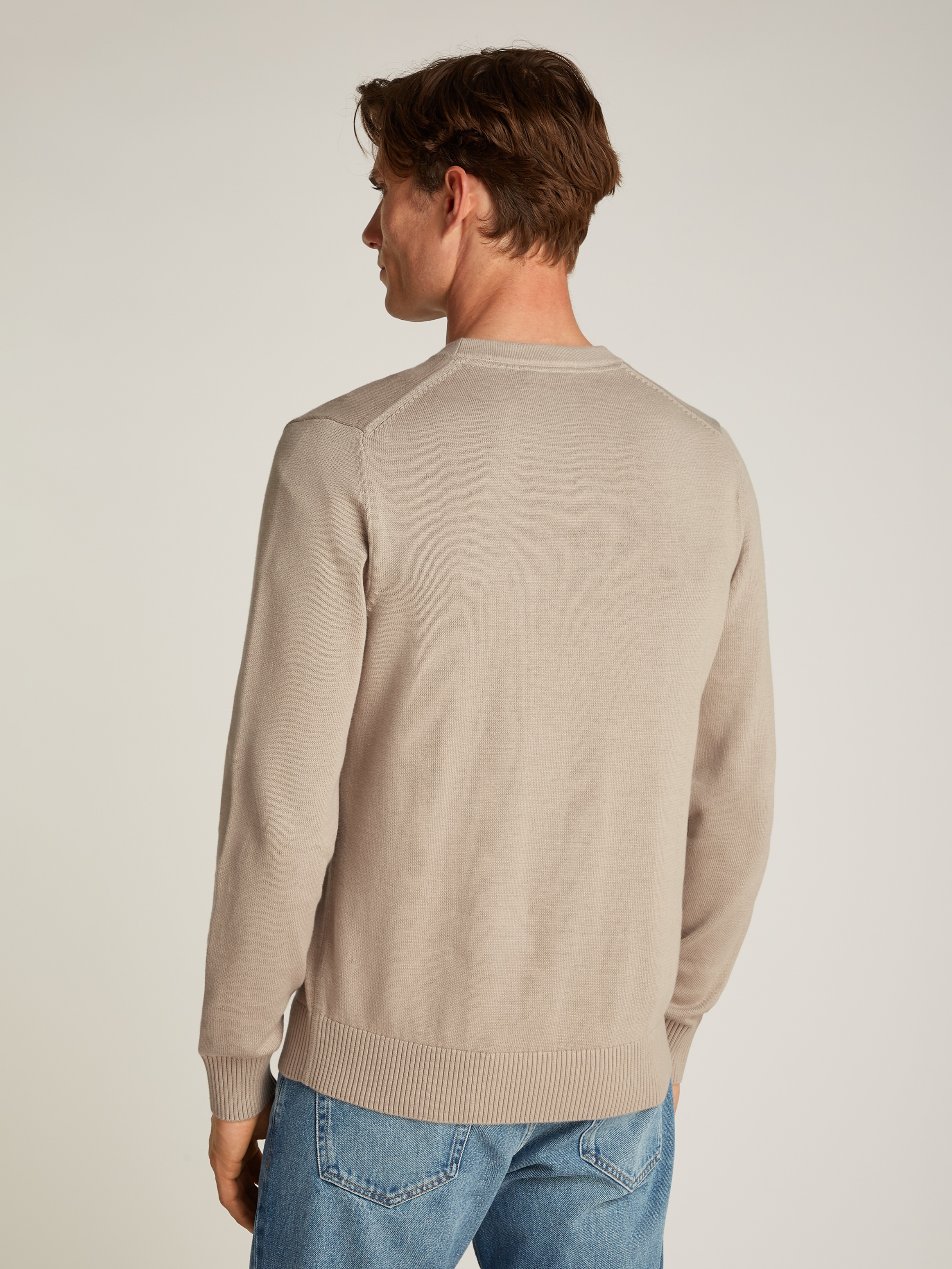Calvin Klein Jeans Rundhalspullover »MODERN CREW NECK SWEATER«, Logodruck, Rundhals
