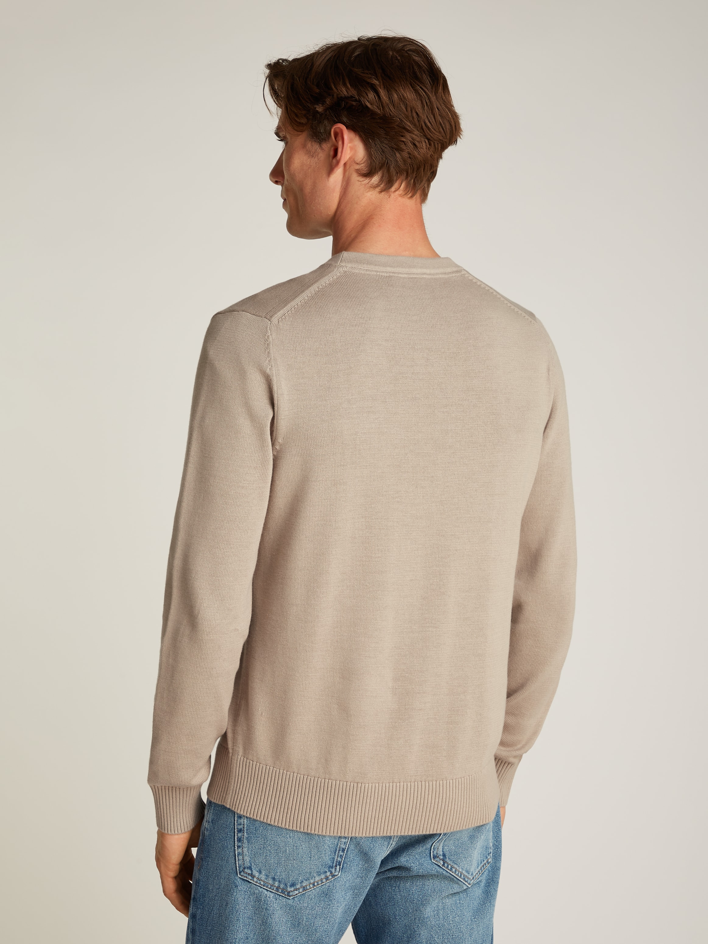 Calvin Klein Jeans Rundhalspullover "MODERN CREW NECK SWEATER", Logodruck, günstig online kaufen