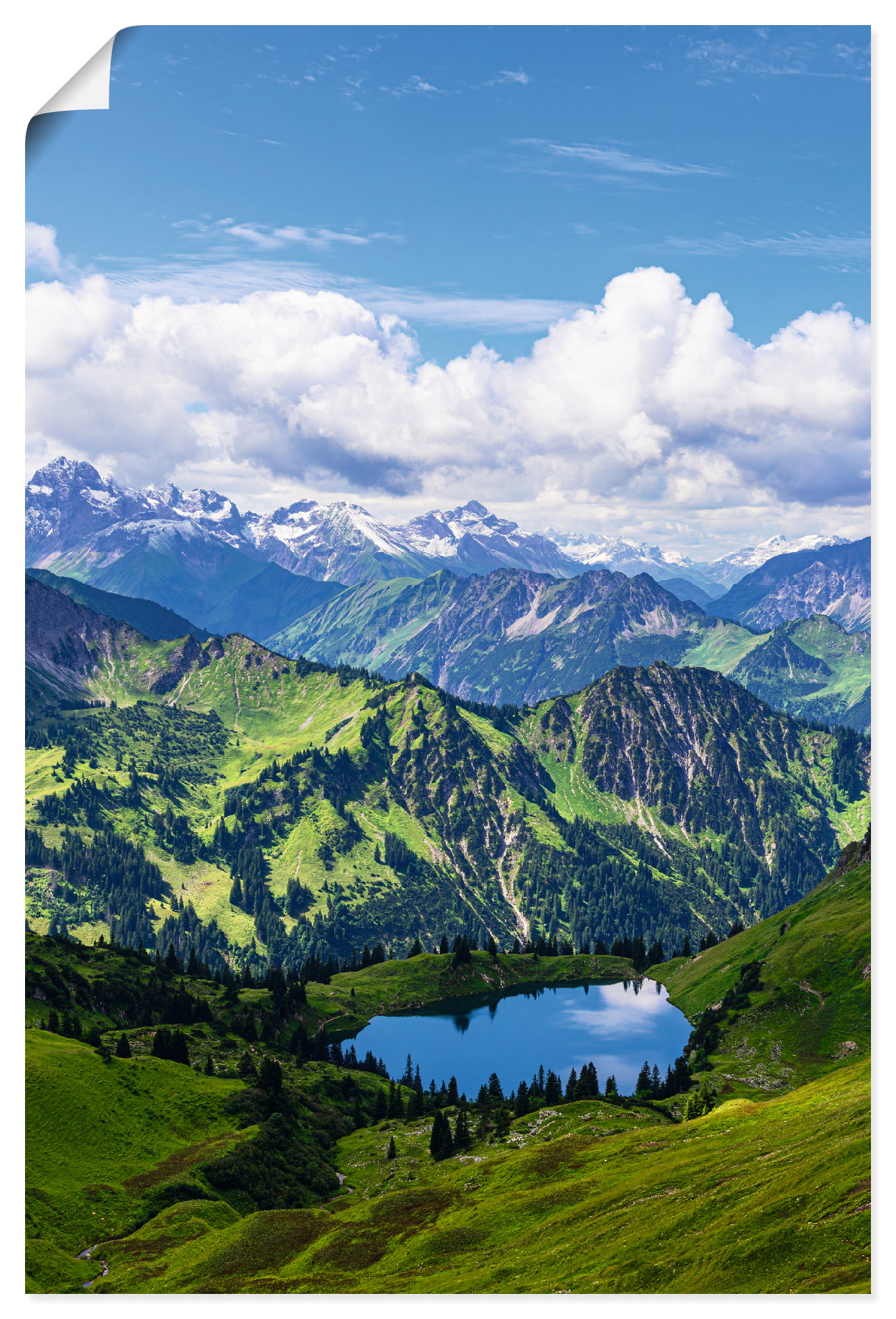 Artland Wandbild "Nebelhorn bei Obersdorf Alpen Seealpsee" Berge & Alpenbilder 1 Stk. tlg. als Alubild, Leinwandbild, Poster, Wandaufkleber in verschied. Größen