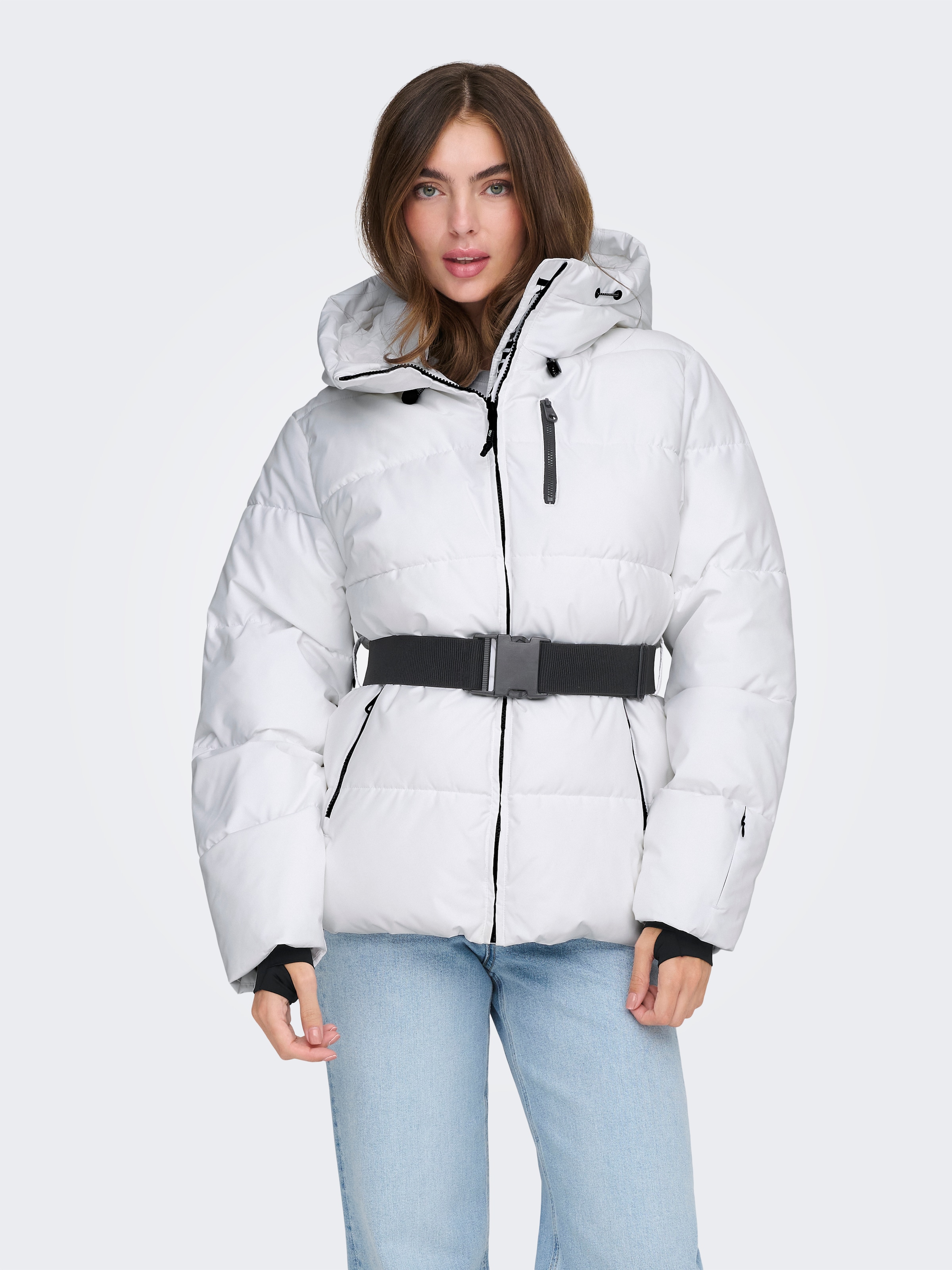 ONLY Steppjacke "ONLHARPER LIFE BELTED PREMIUM JACKET OTW" mit Kapuze günstig online kaufen