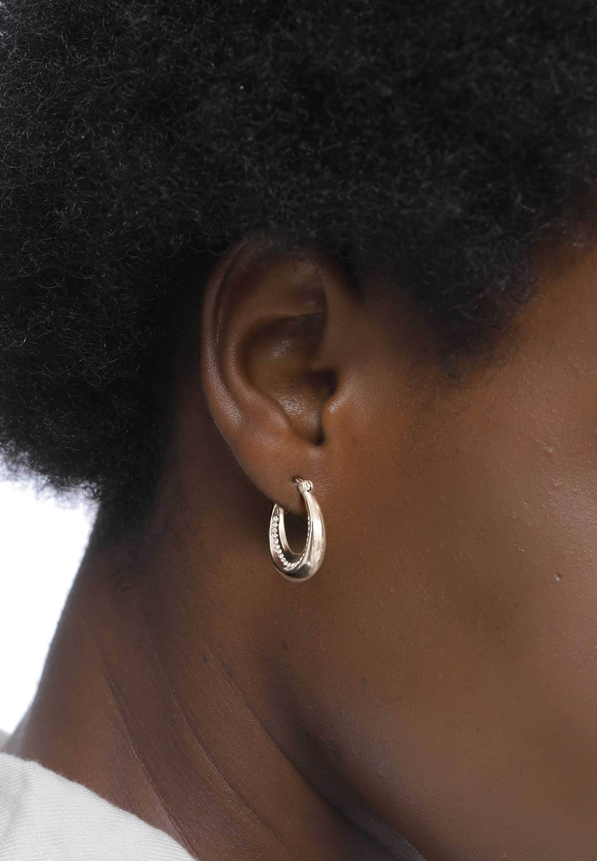 Elli Paar Creolen »Ohrringe Creolen mit Kristallen von Swarovski® 925 Sterling Silber«