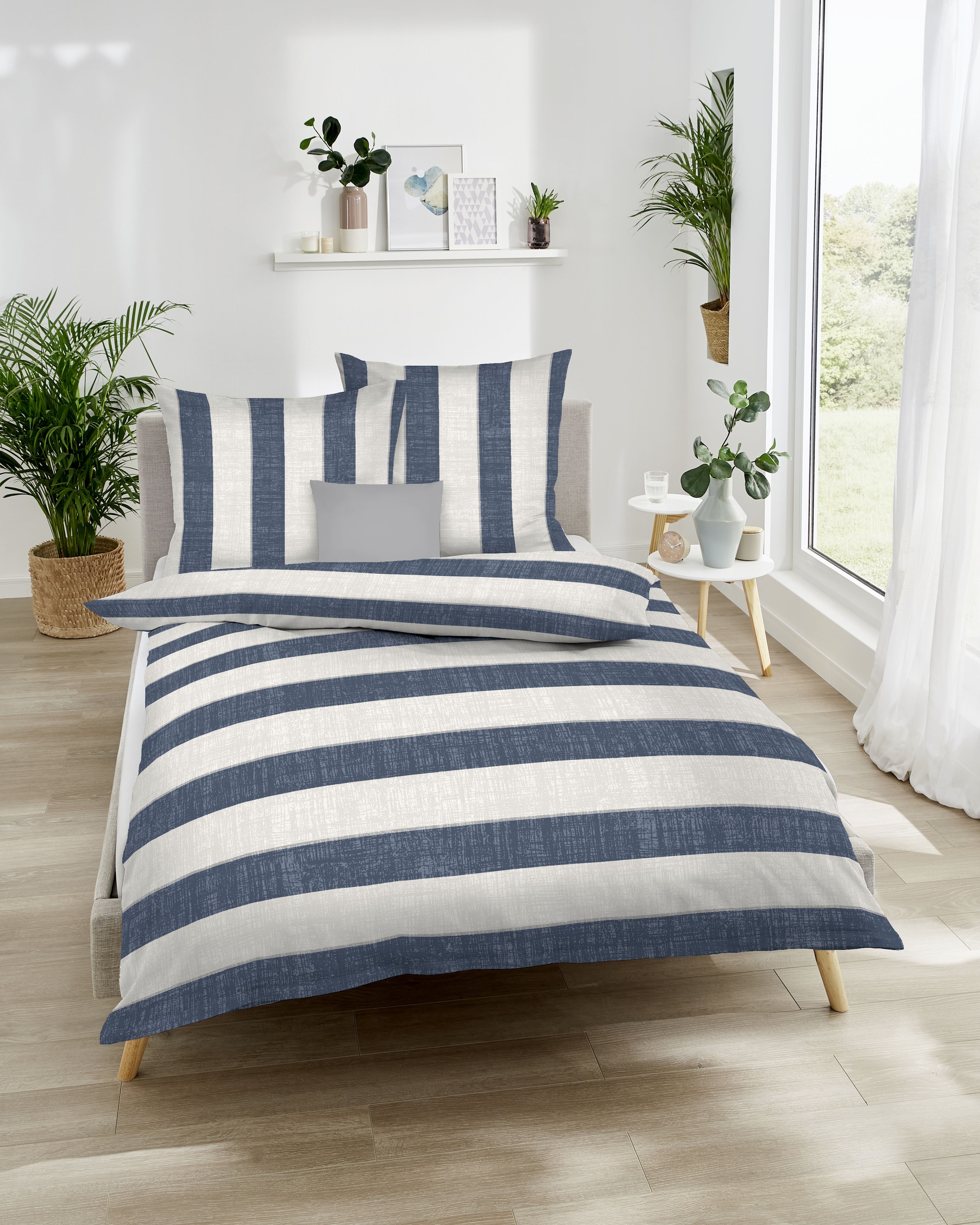 Kaeppel Bettwäsche "College" 3 Stk. tlg. Mit breiten Streifen günstig online kaufen