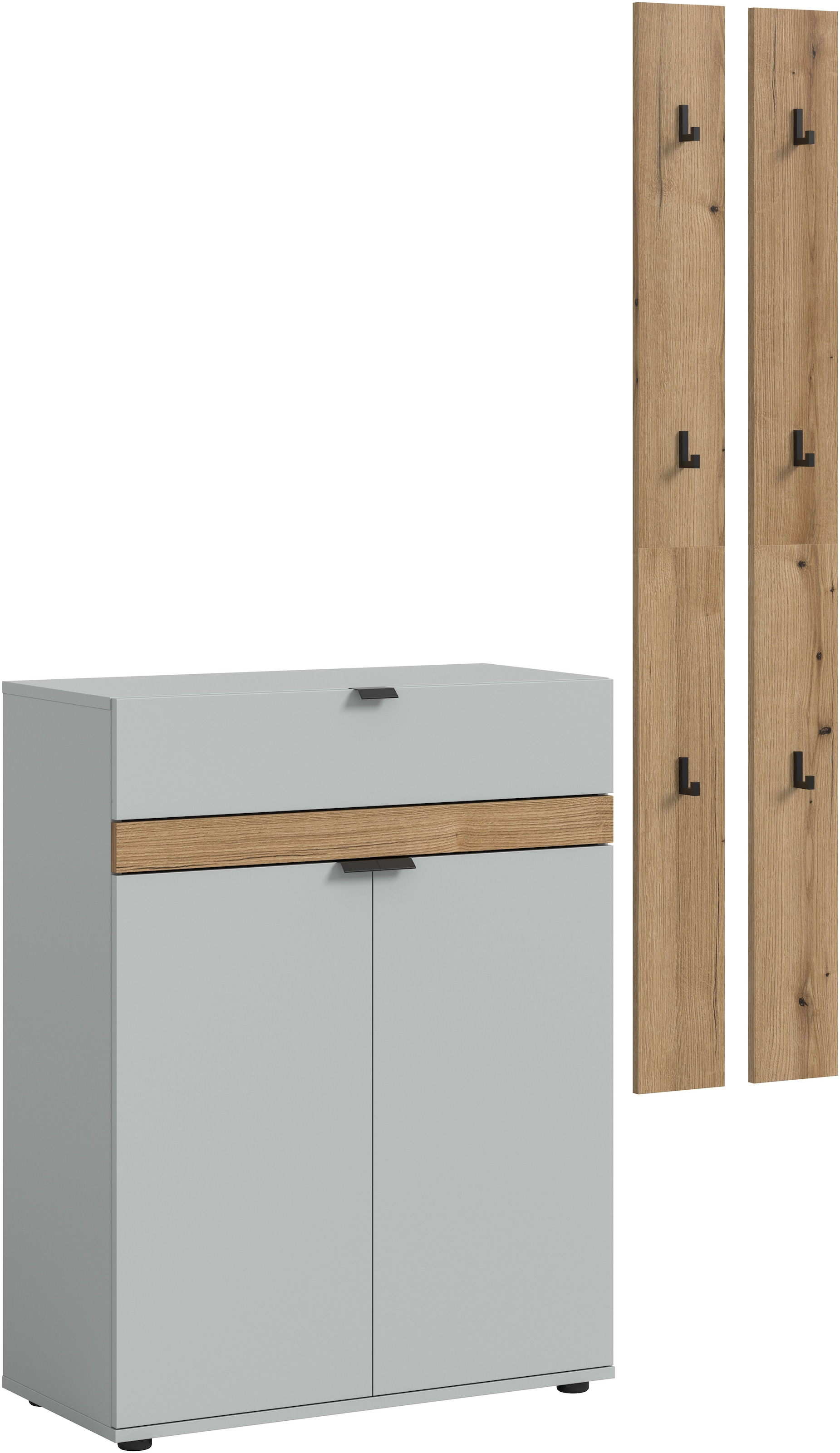 INOSIGN Garderoben-Set "Oran" Set, 3 Stk. tlg. Oran, Evoke Oak, Grau, Garde günstig online kaufen