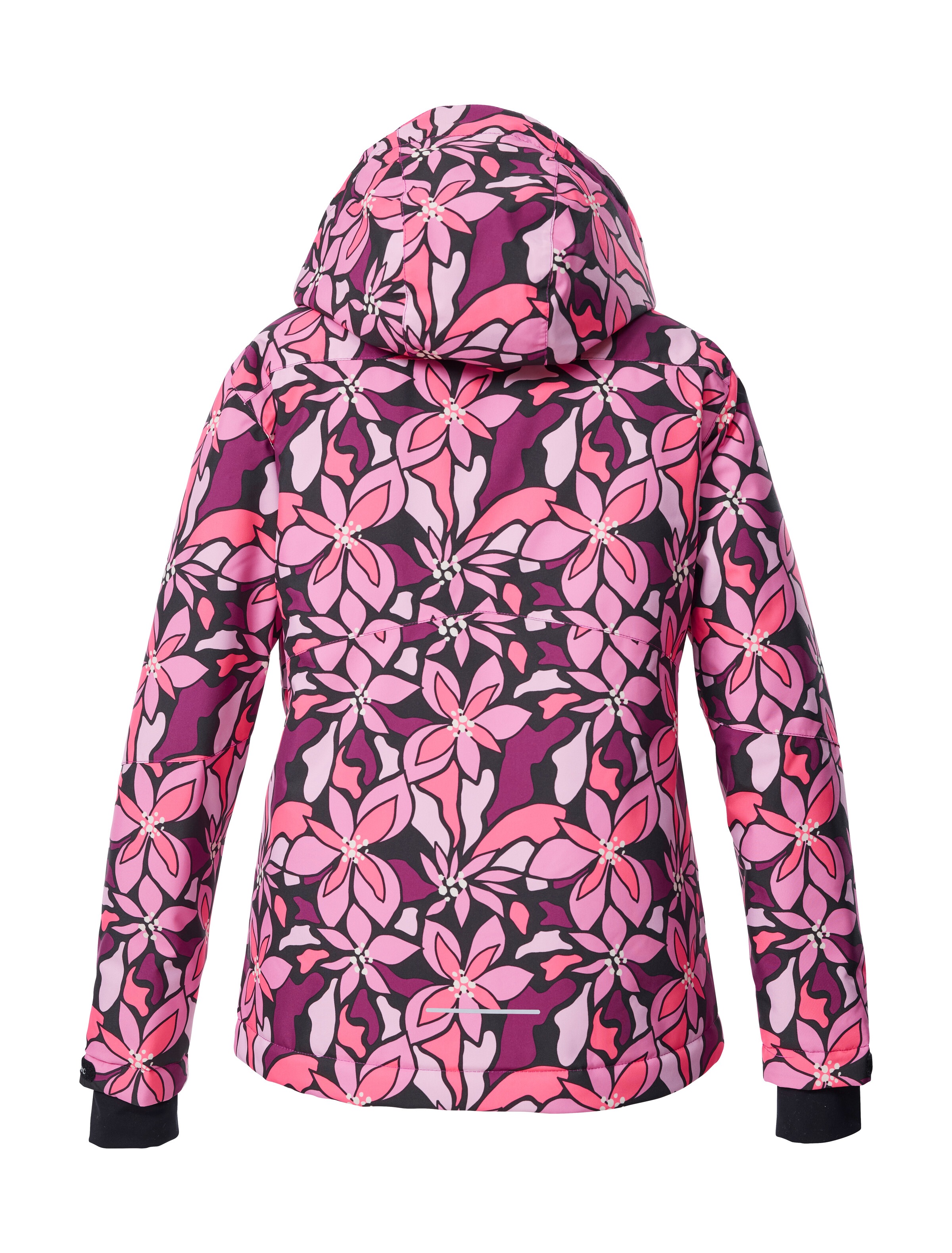 Killtec Skijacke »KSW 211 GRLS SKI JCKT«, Wind- und wasserdichte Skijacke mit floralem Print und Stauraum