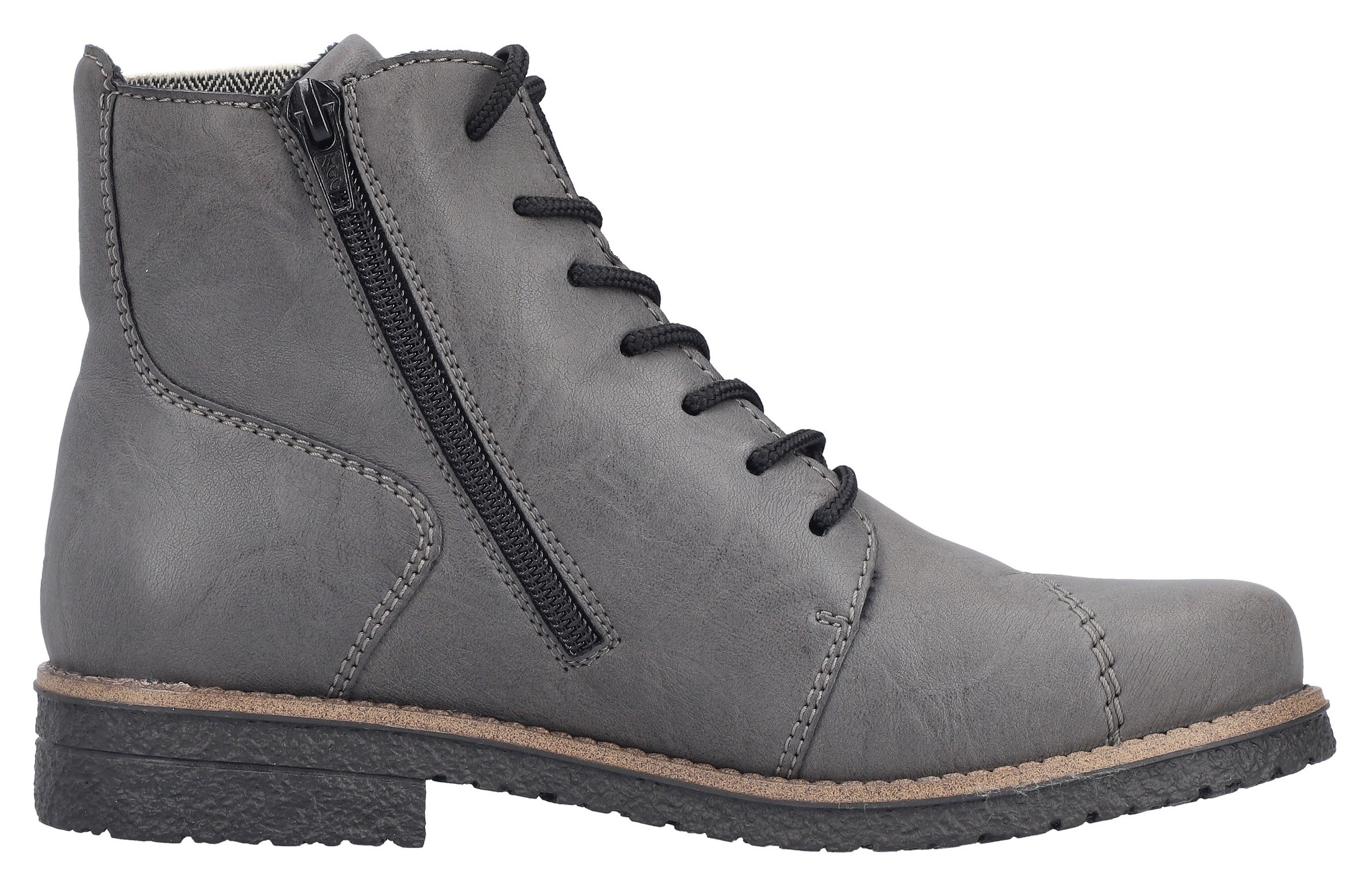 Rieker Schnürstiefelette, Schnürboots, Herbststiefelette, Blockabsatz, mit weicher Innensohle