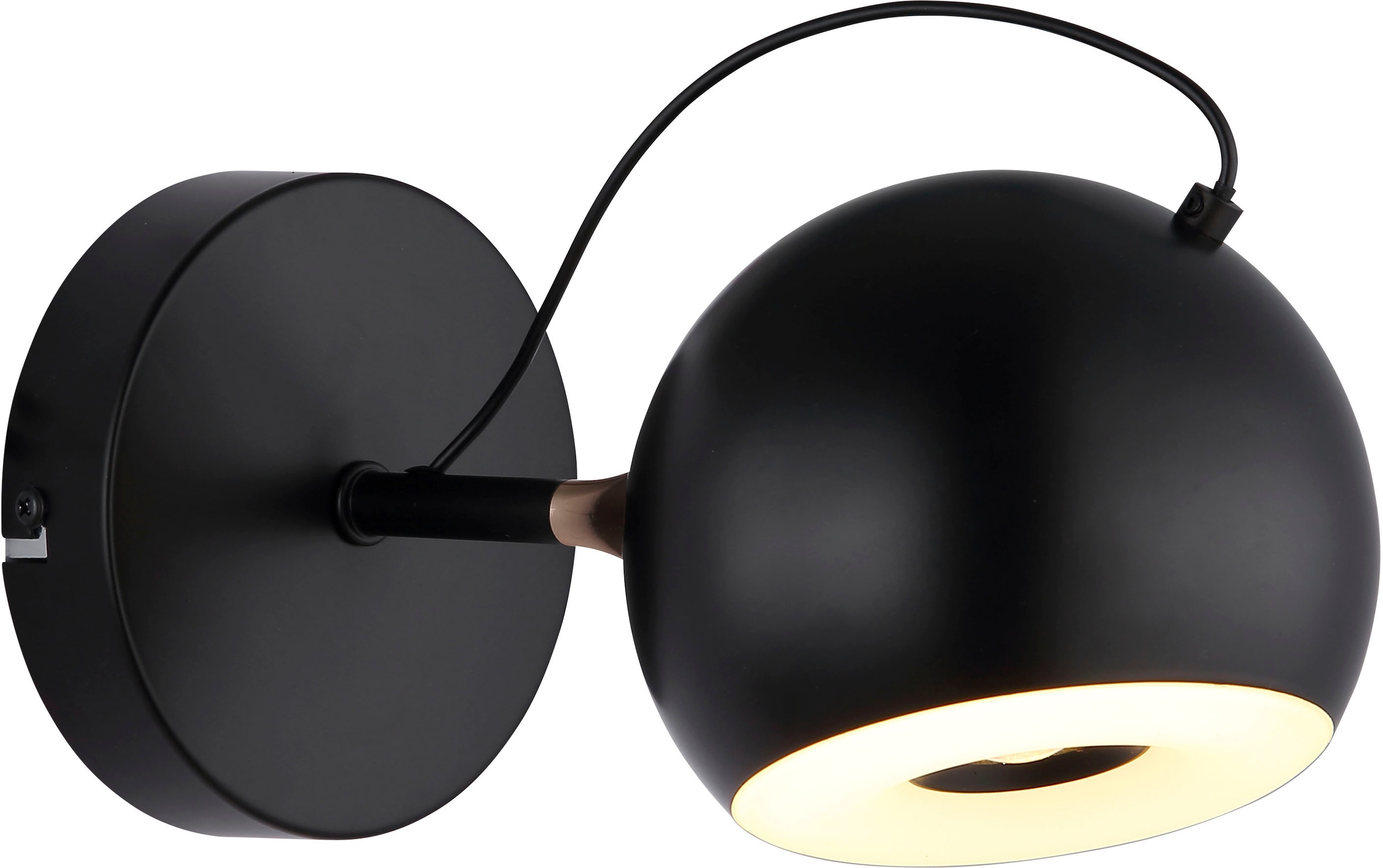 GLOBO LIGHTING Wandleuchte »DONOVAN« LED-Modul 1 Stk. Warmweiß Wandleuchte Schwarz/Chrom/Gold, Acryl opal, LED 10W