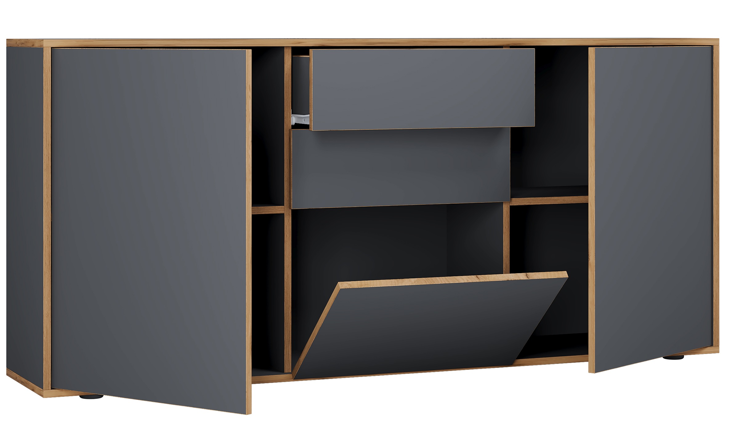 VCM Kommode "VCM Holz Kommode  Sideboard mit Drehtüren, Schubladen und eine günstig online kaufen