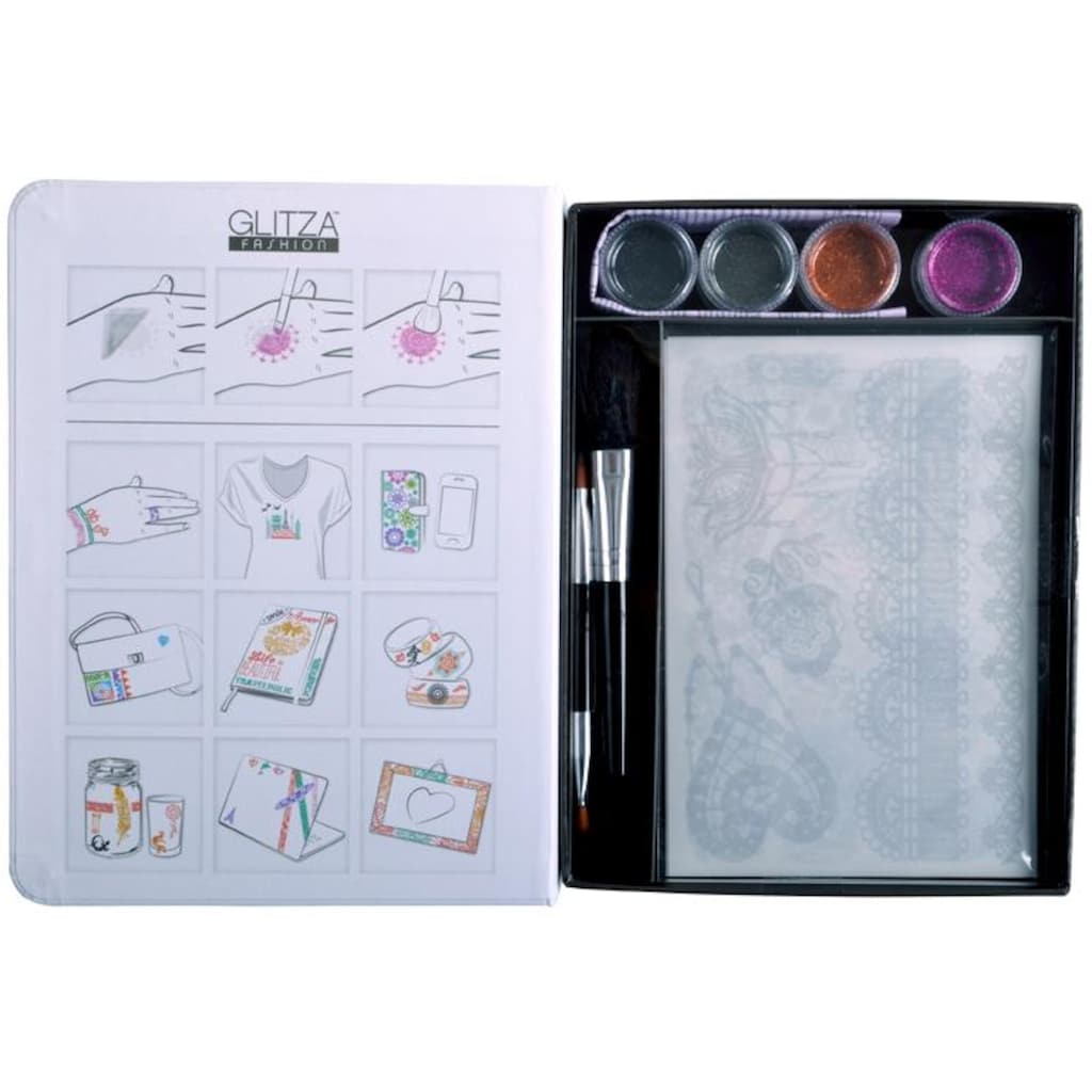 Knorrtoys® Kreativset »GLITZA FASHION Deluxe Set Laces«, (Set), Für alle Oberflächen geeignet