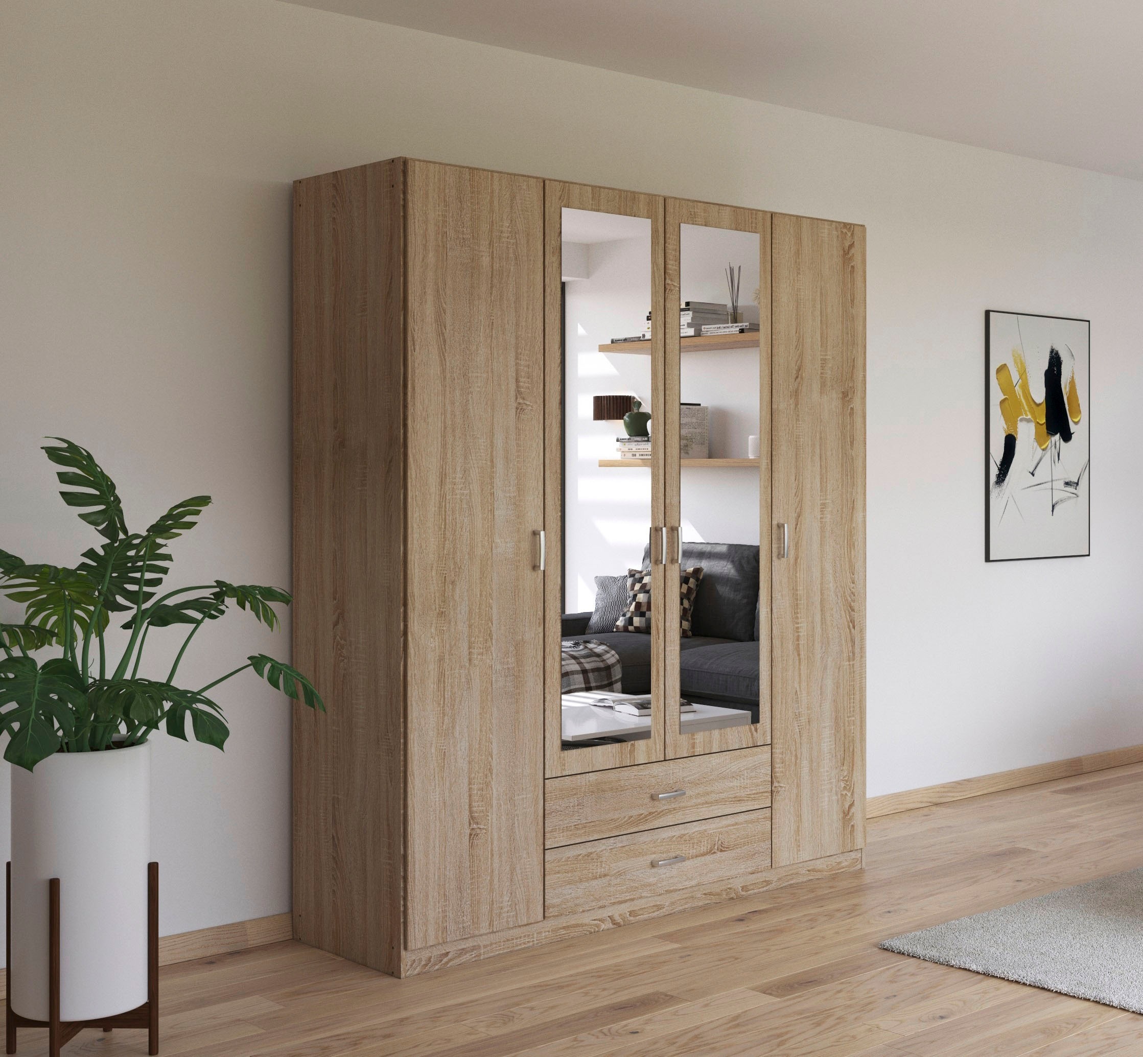 rauch Kleiderschrank "Schrank Garderobe Wäscheschrank GAMMA in 3 Breiten" v günstig online kaufen