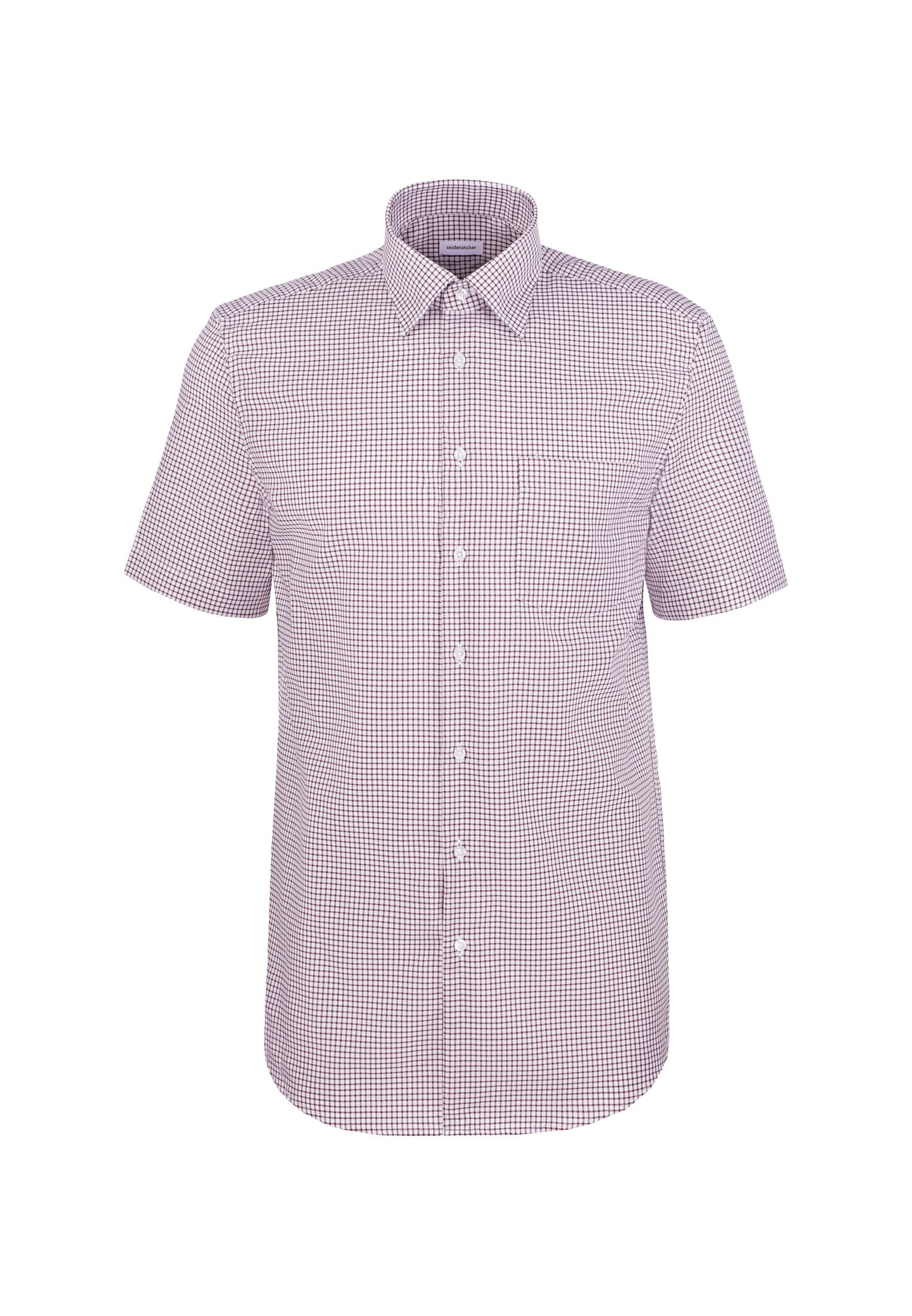 seidensticker Businesshemd »Schwarze Rose« Regular 1/2 Covered-Button-Down-Kragen Karo