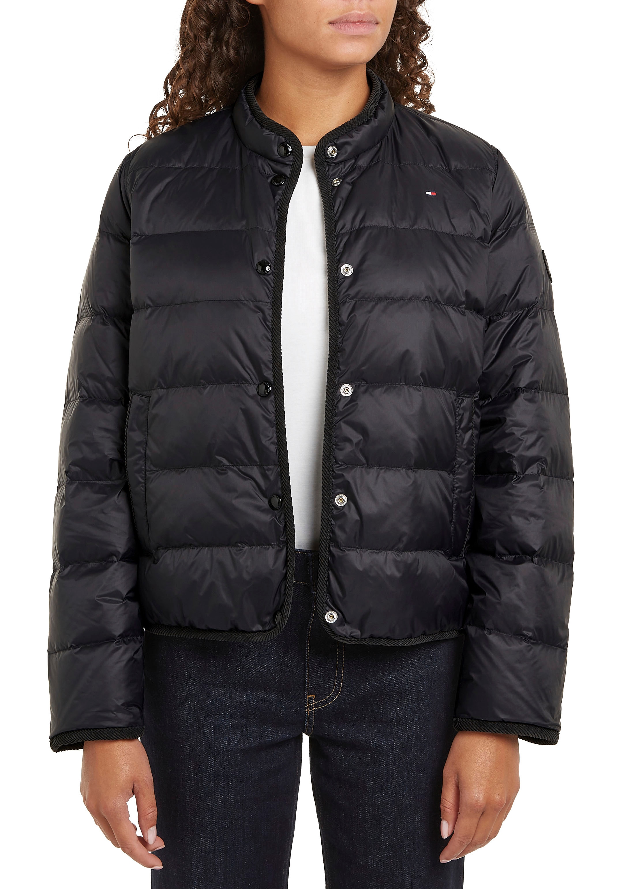 Tommy Hilfiger Steppjacke "LW DOWN COLLARLESS JACKET", mit leichter Wattier günstig online kaufen