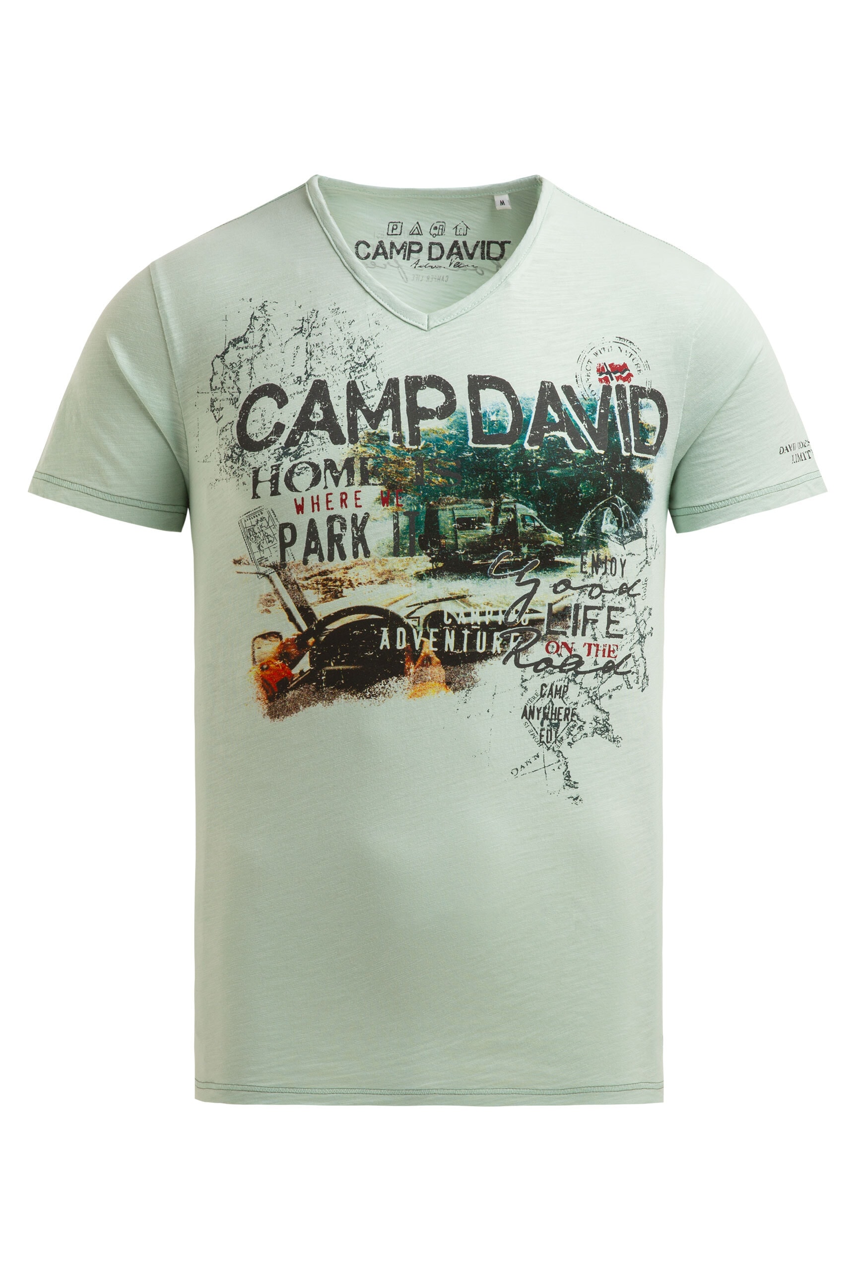 CAMP DAVID V-Shirt aus Baumwolle