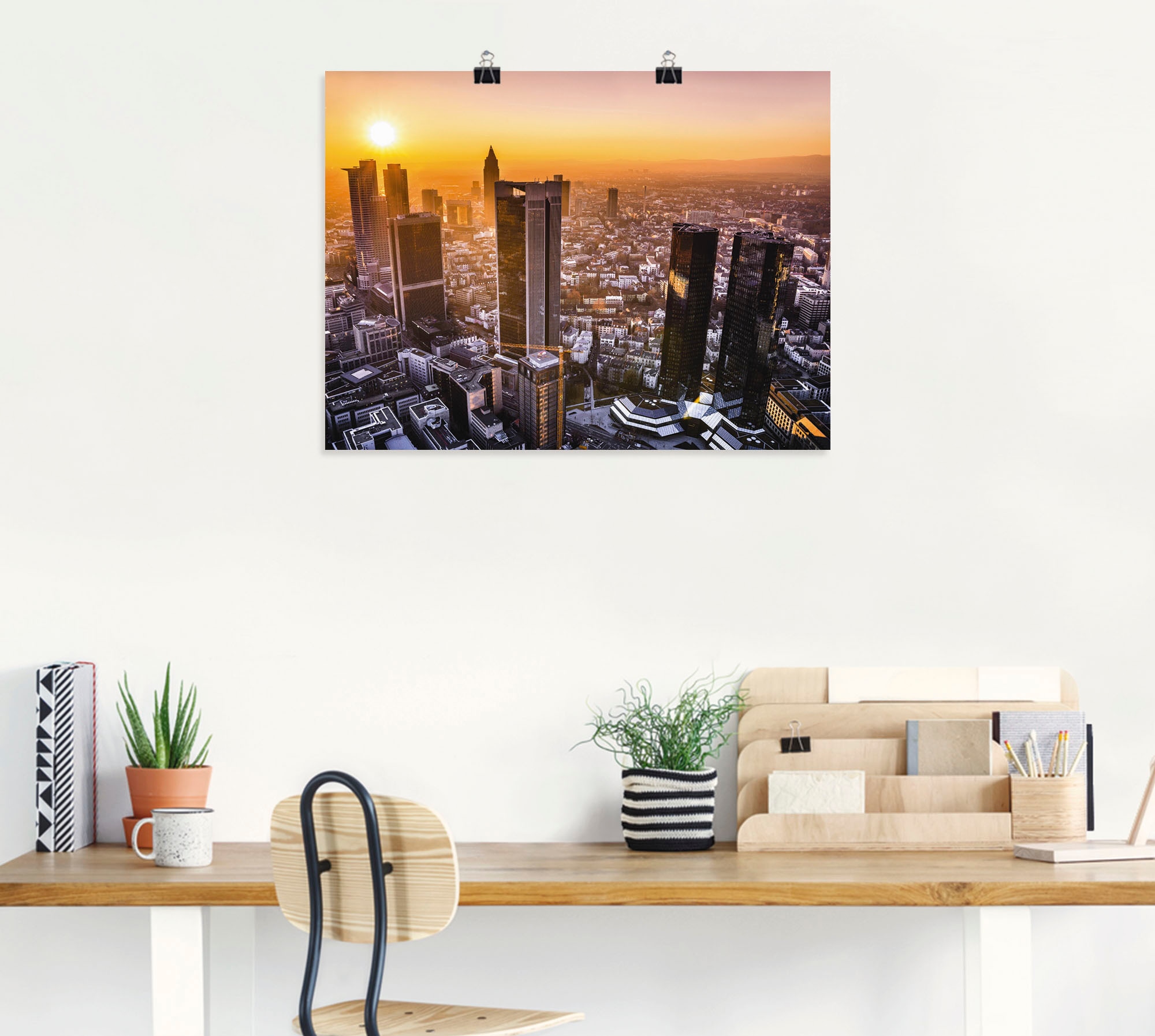 Artland Leinwandbild »Frankfurt am Main Panorama I«, Deutschland, (1 St.), auf Keilrahmen gespannt