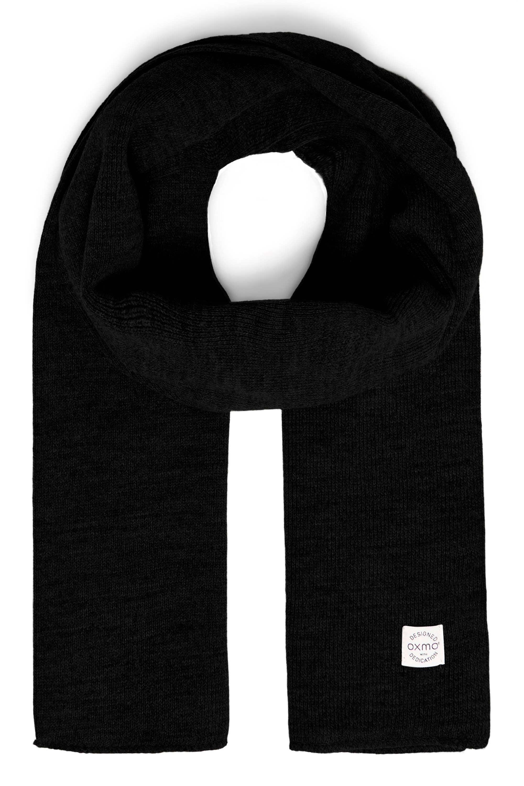 OXMO Damen Schal "Schal OXVEDNA", schwarz, Obermaterial: 100% Polyacryl PAN., Modetücher