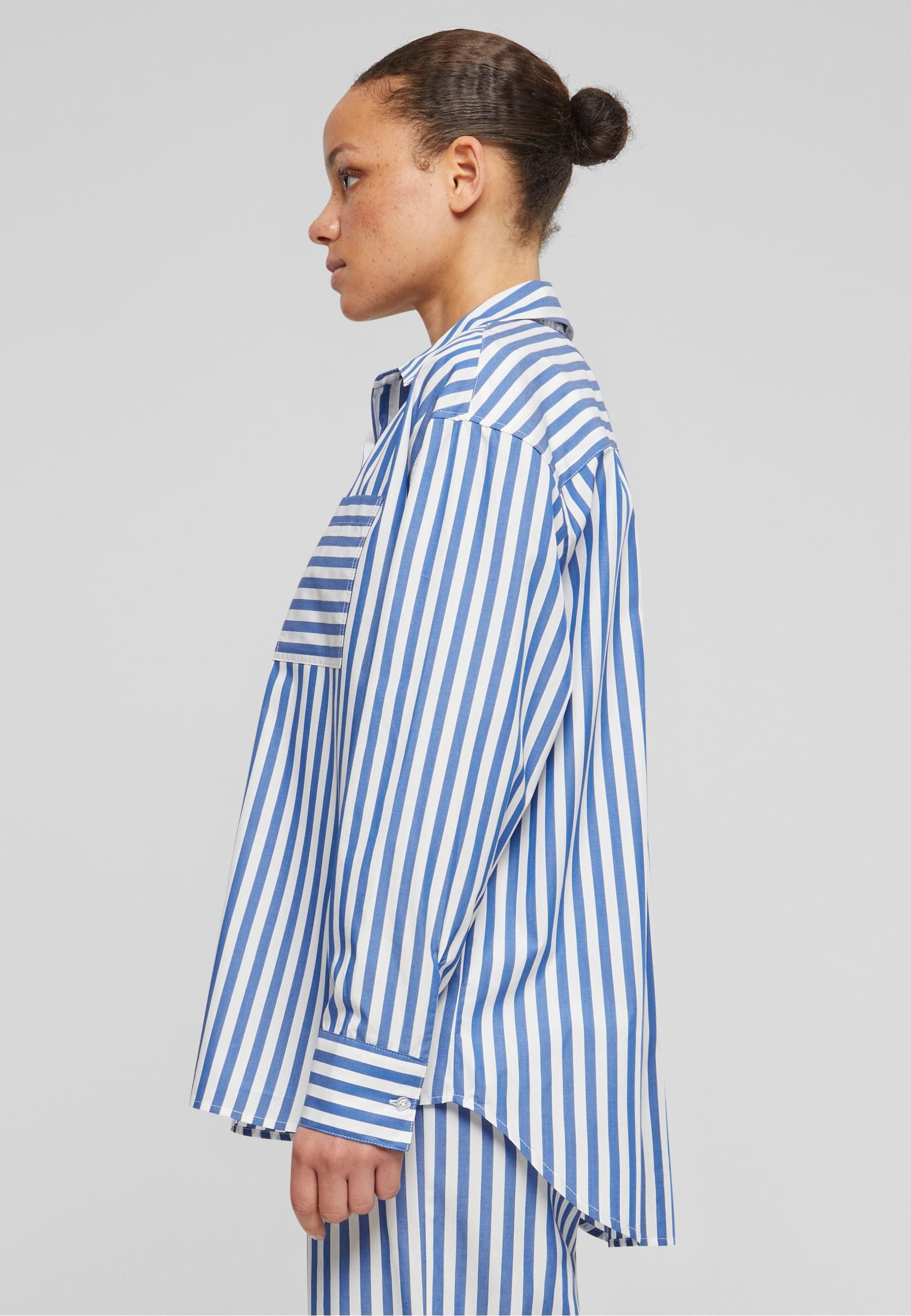 URBAN CLASSICS Langarmhemd »Urban Classics Damen Ladies Striped Relaxed Shirt«