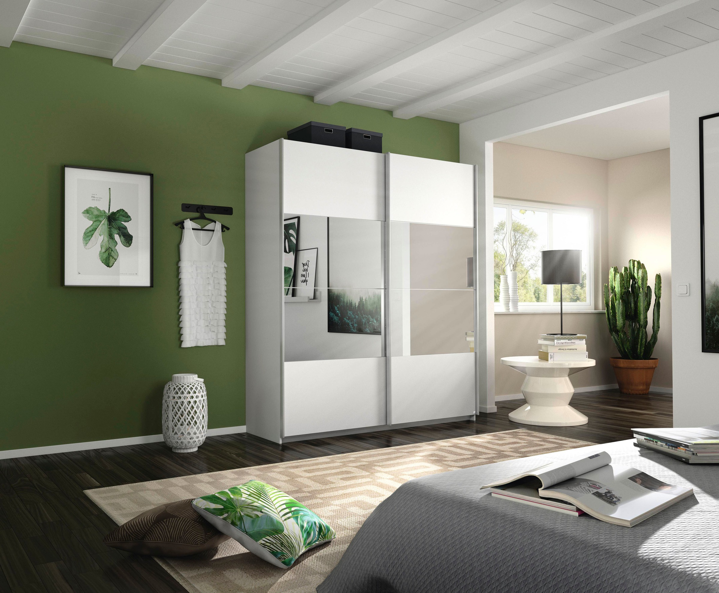 rauch Schwebetürenschrank "Quadra" mit Spiegelelementen günstig online kaufen