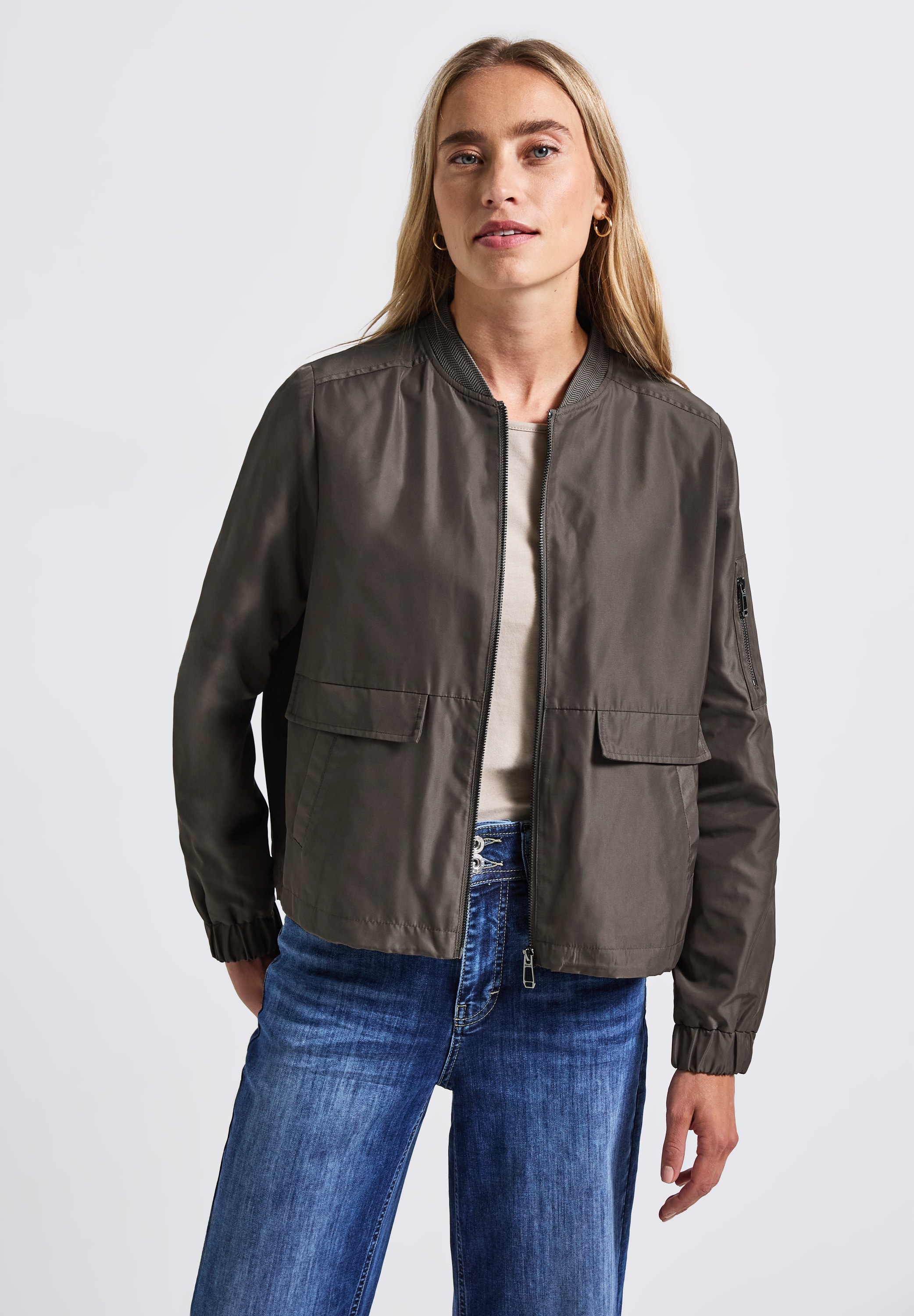STREET ONE Blouson, ohne Kapuze, mit Elastikbund an den Ärmeln günstig online kaufen