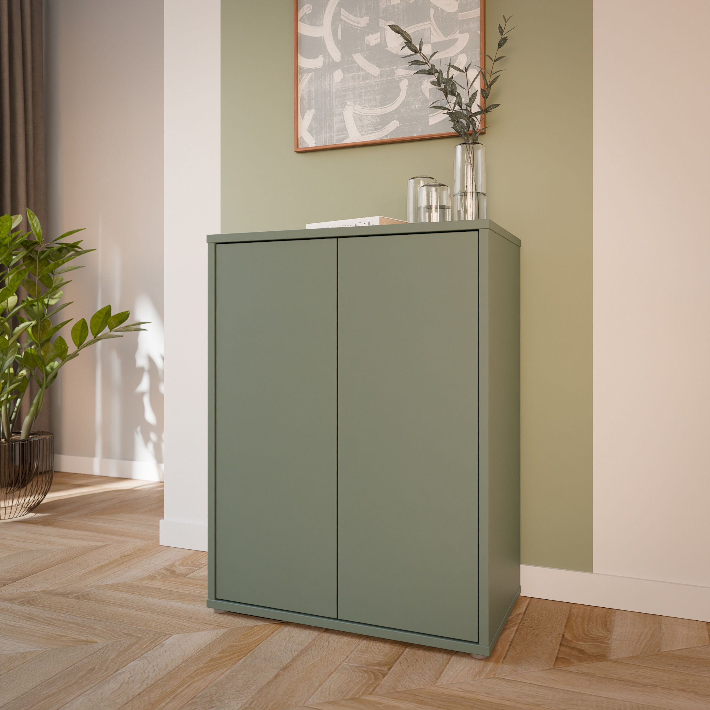 FORTE Kommode »Alice Springs. Kommode, 2 Türen, B/H/T 74,5/99,1/41,5 cm« Türen grifflos, Push to open