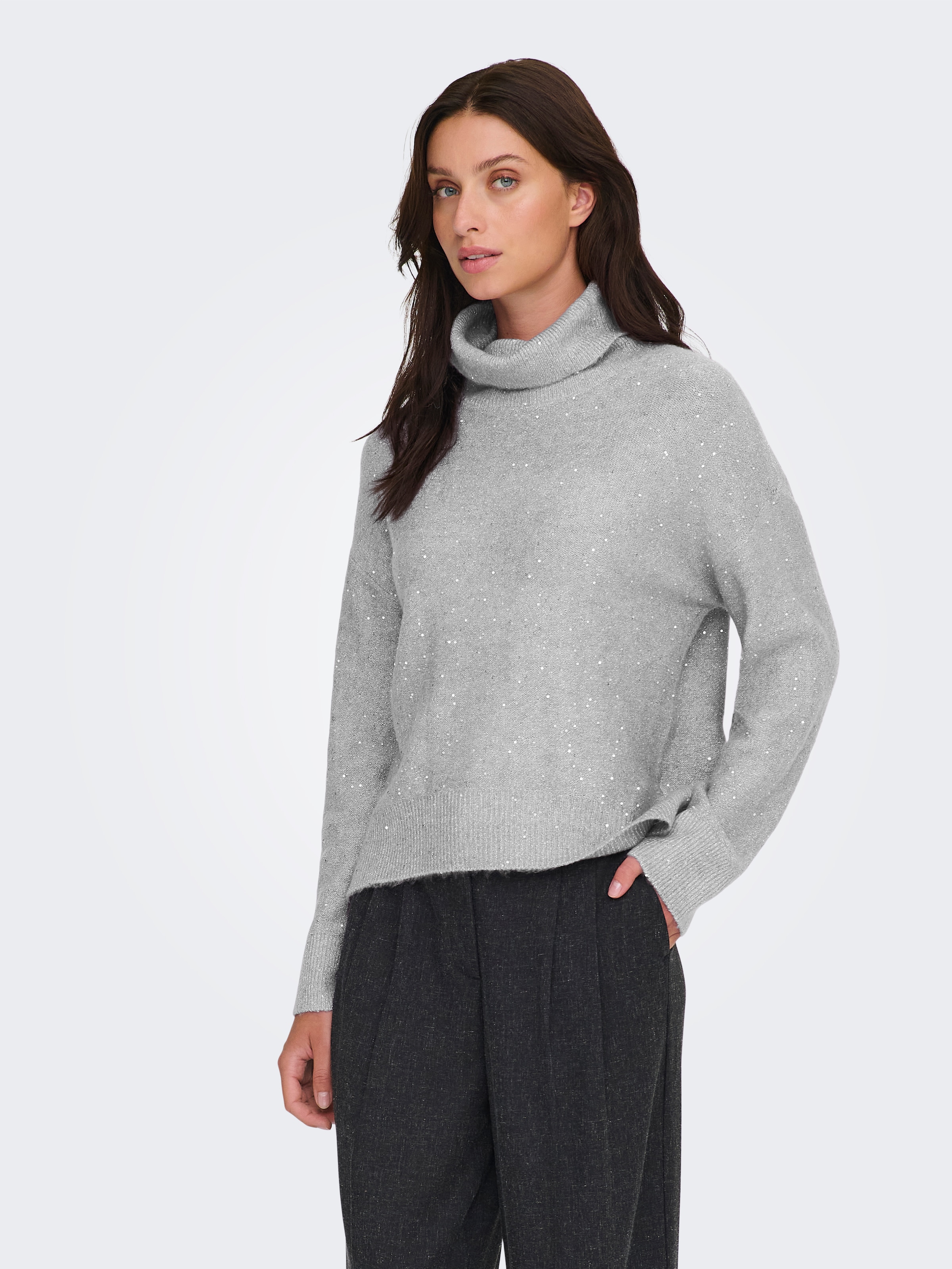 ONLY Rollkragenpullover "ONLARIZONA LS SEQUINS ROLLNECK PULL KNT" günstig online kaufen