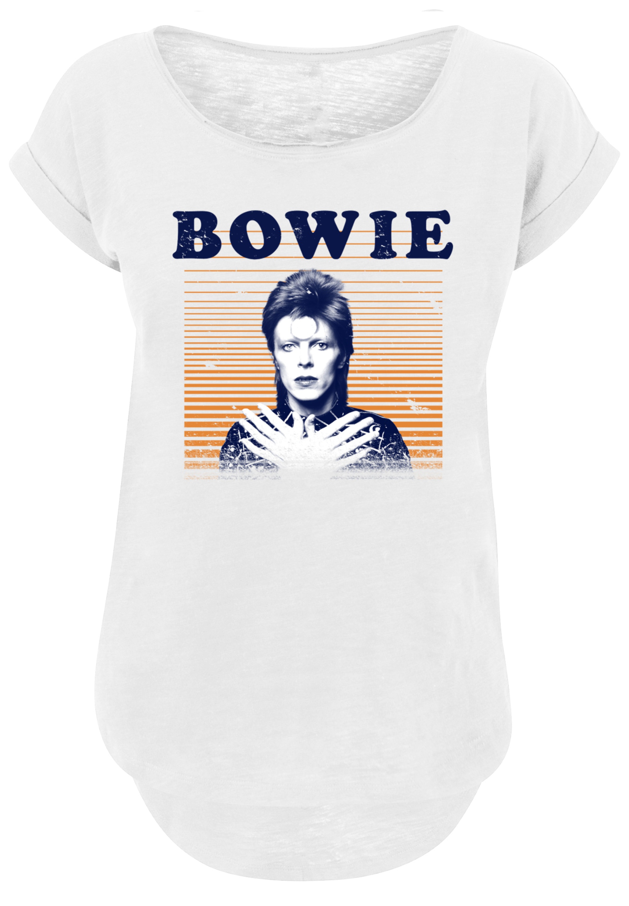 F4NT4STIC T-Shirt "David Bowie Orange Stripes", Print günstig online kaufen