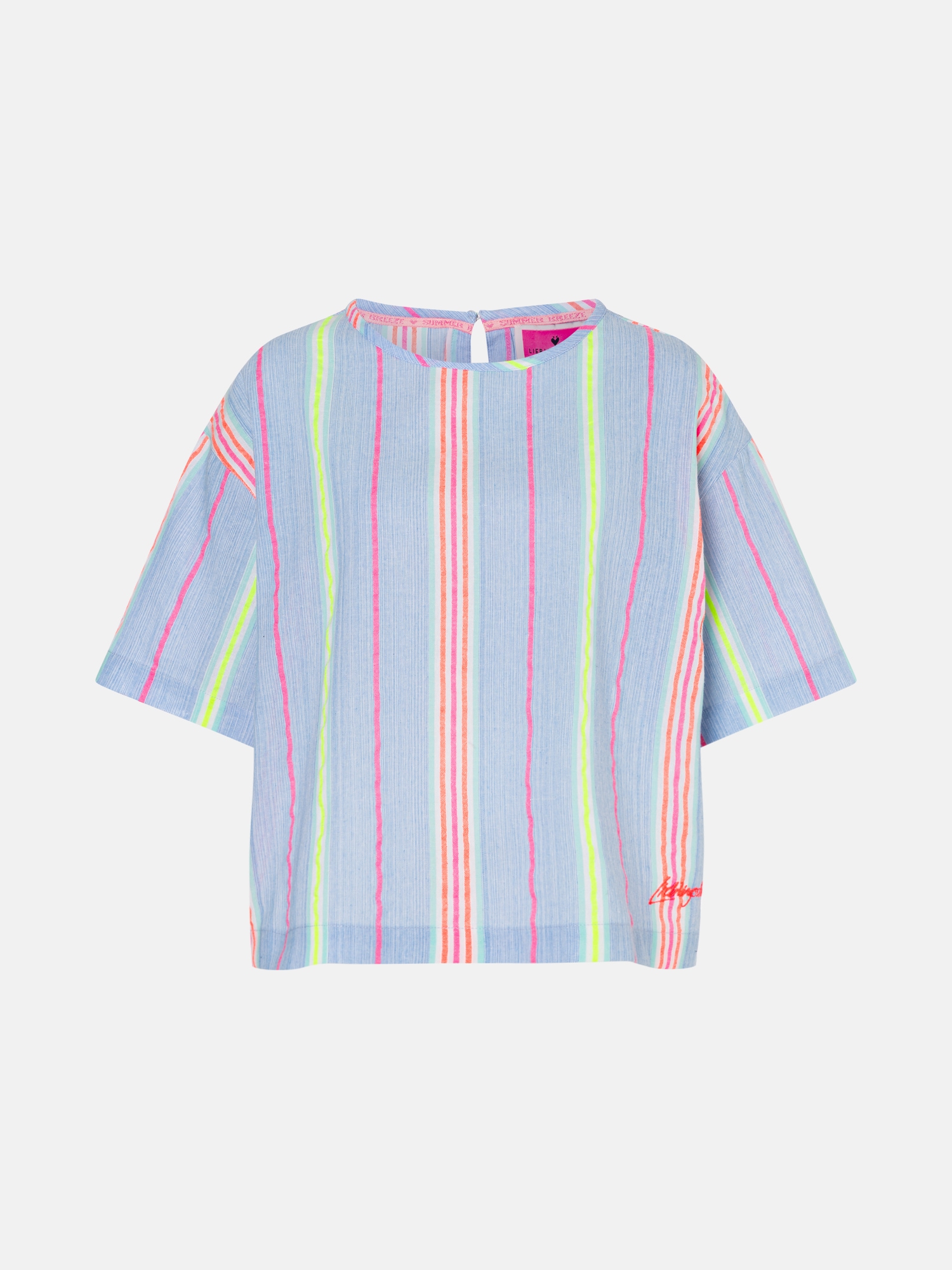 Lieblingsstück Shirtbluse "AmitaL" im Streifendesign mit glänzenden Akzenten