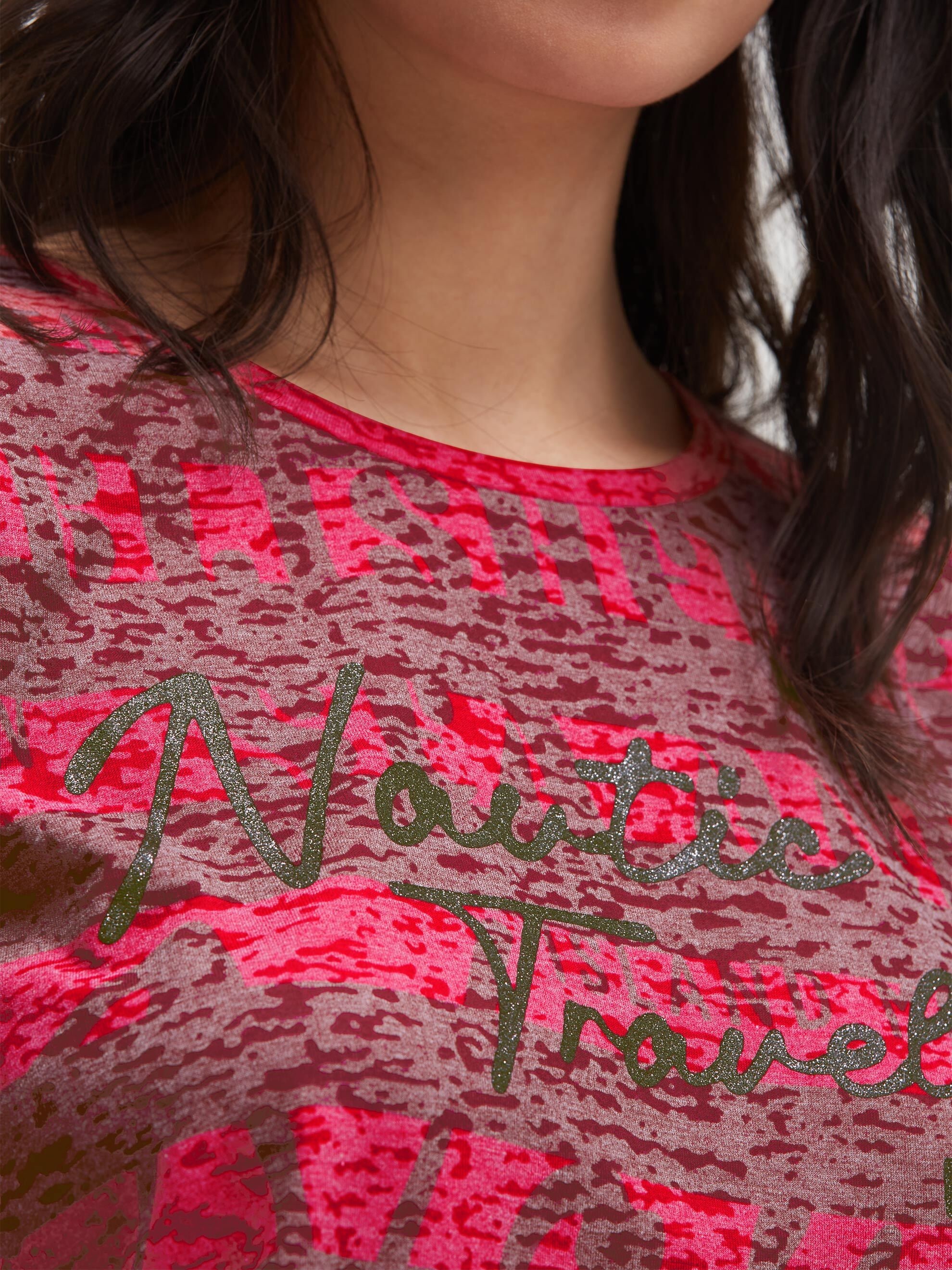 SOCCX Rundhalsshirt mit Gummizug im Saum
