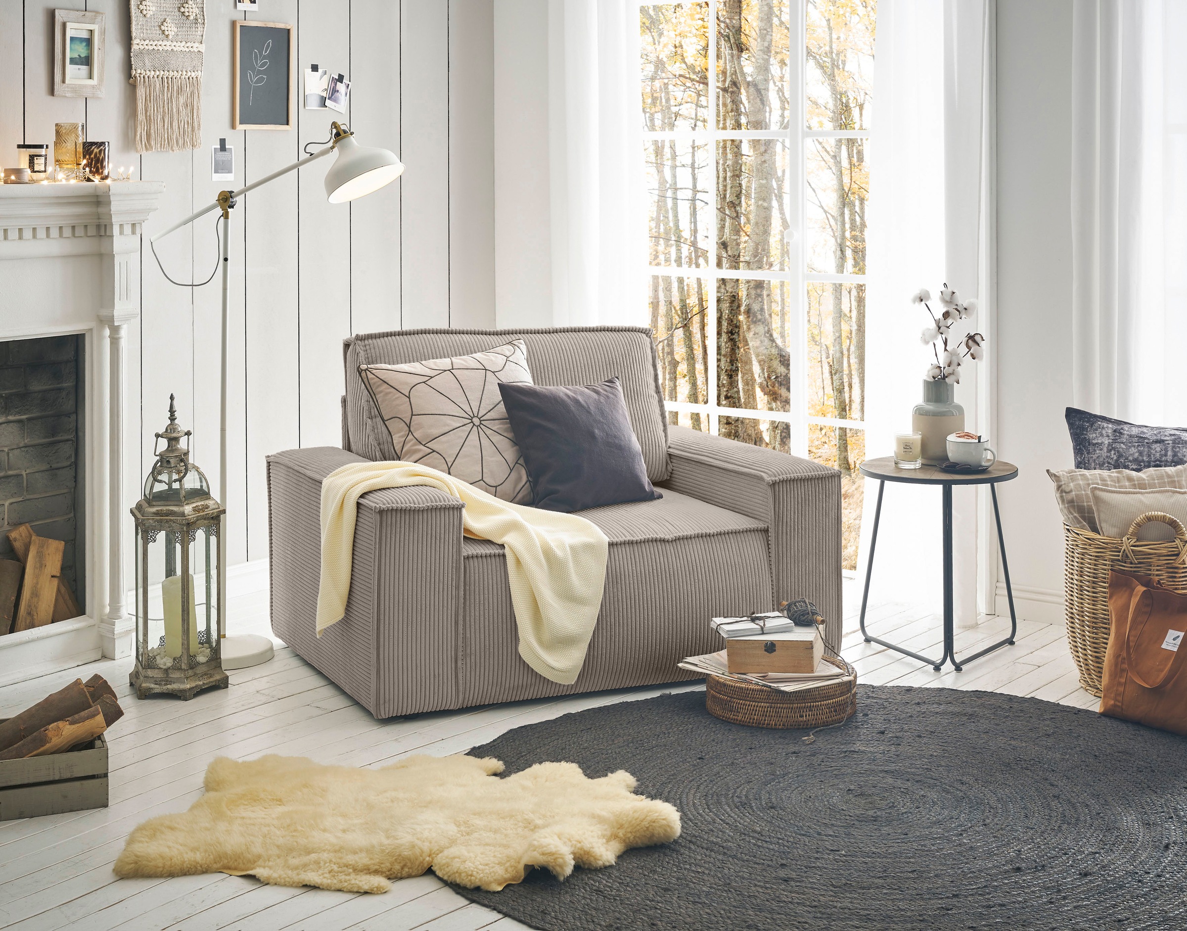 Home affaire Sessel "SHERWOOD, Love-Seat in 3 Stoffarten verfügbar", passen günstig online kaufen