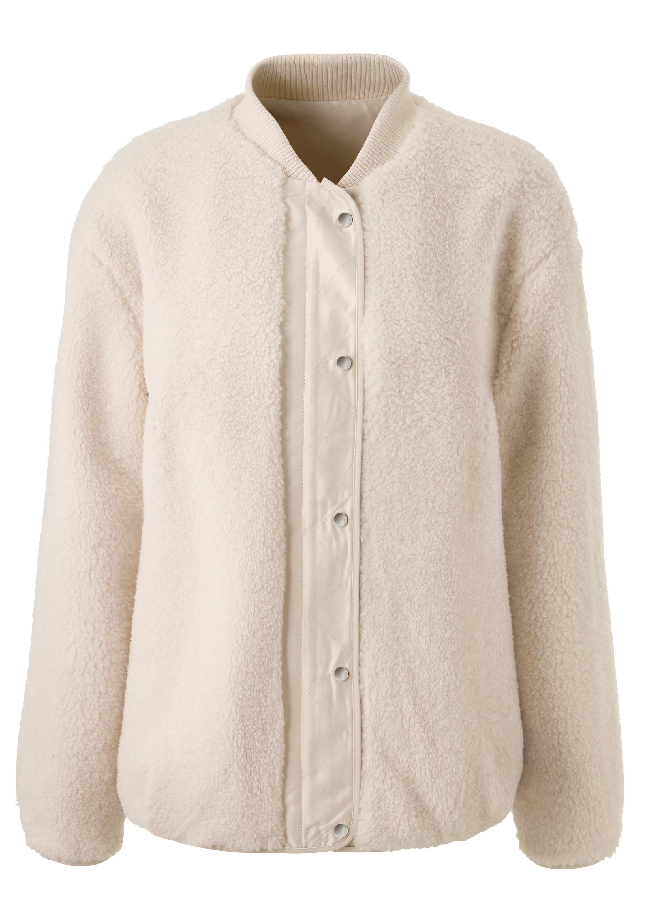 Aniston CASUAL Wendejacke, aus kuscheligem Plüsch und glattem Webstoff - NEUE KOLLEKTION