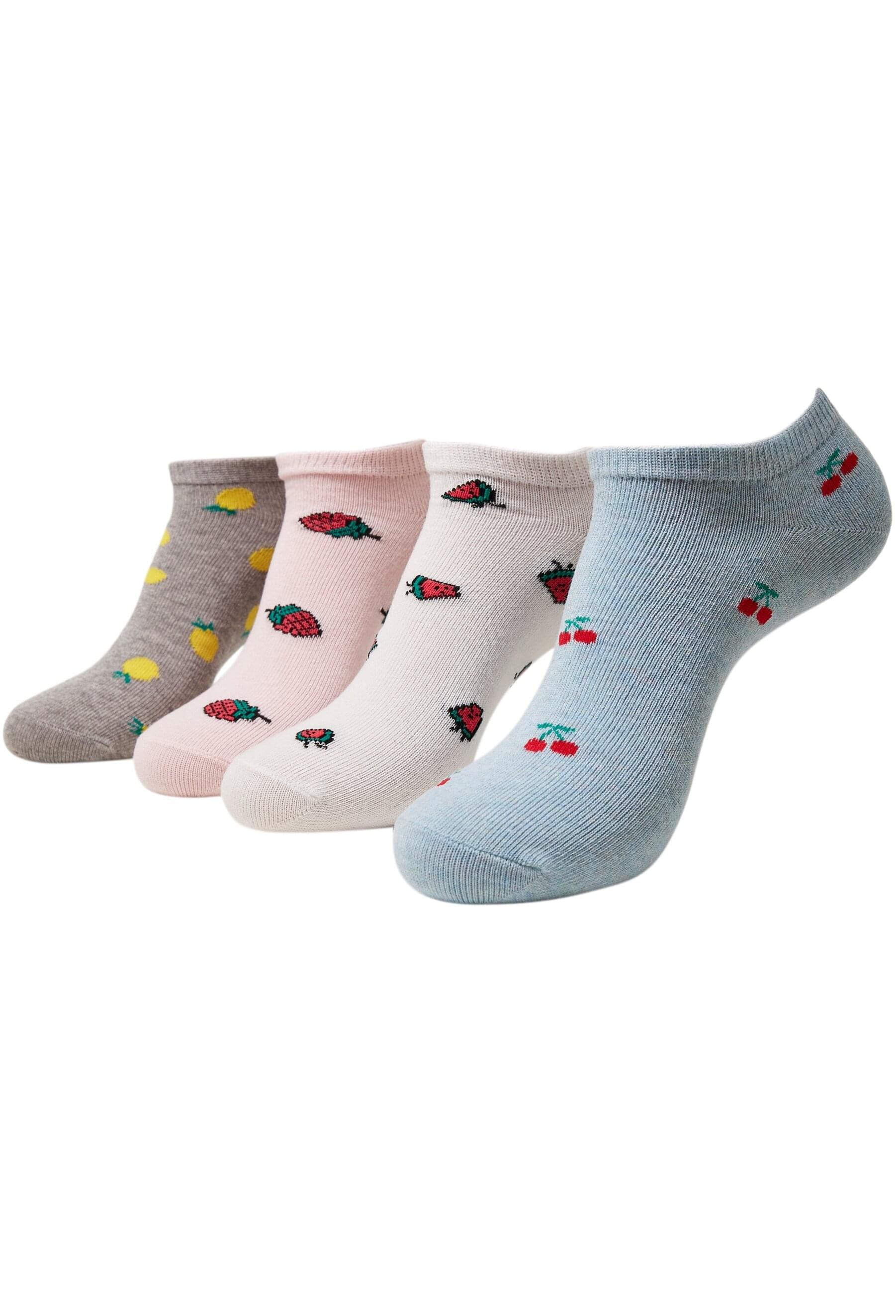 URBAN CLASSICS Basicsocken "Urban Classics Unisex Recycled Yarn Fruit Invisible Socks 4-Pack", (1 Paar)