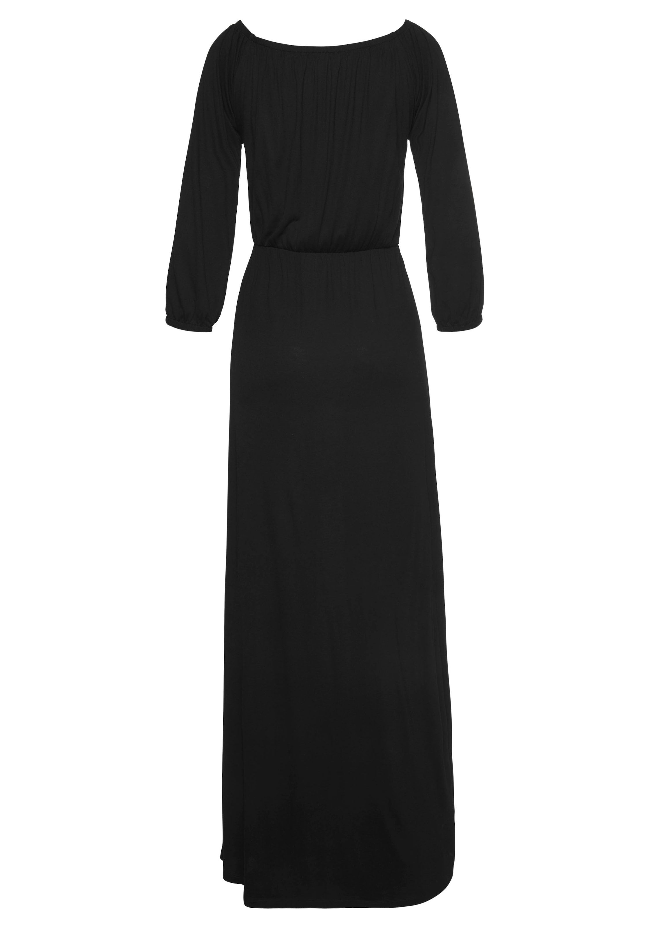 LASCANA Maxikleid, mit Cut-outs am Ausschnitt, schulterfreies Sommerkleid, Strandkleid