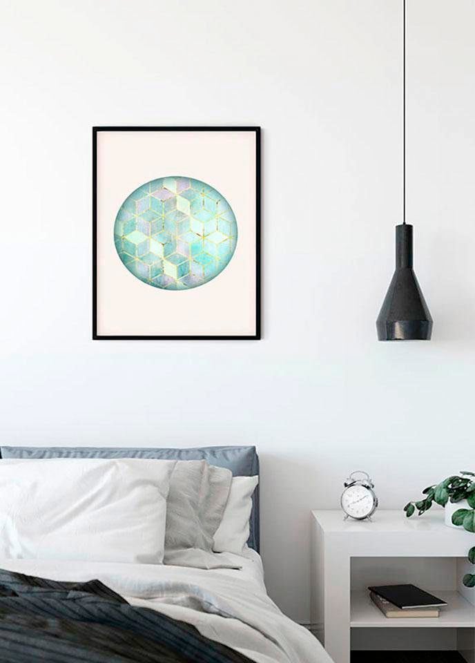 Komar Poster »Mosaik Circle Kinderzimmer, | Formen-Kunst, (1 St.), Verde«, BAUR Schlafzimmer, Wohnzimmer