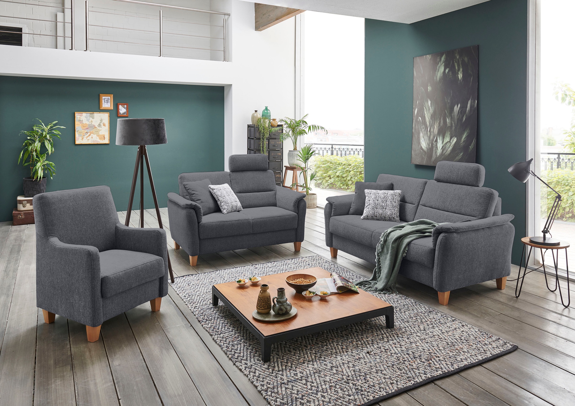 Home affaire 2-Sitzer "Palmera, B: 149 cm" mit Federkern günstig online kaufen