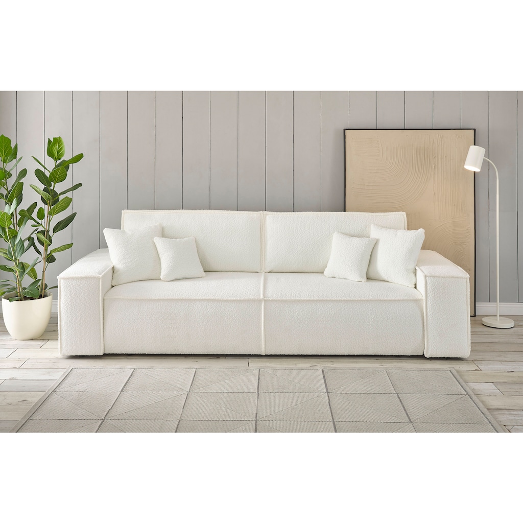 andas 3-Sitzer »FINNLEY Schlafsofa 257 cm (200/136cm) mit Bettkasten«