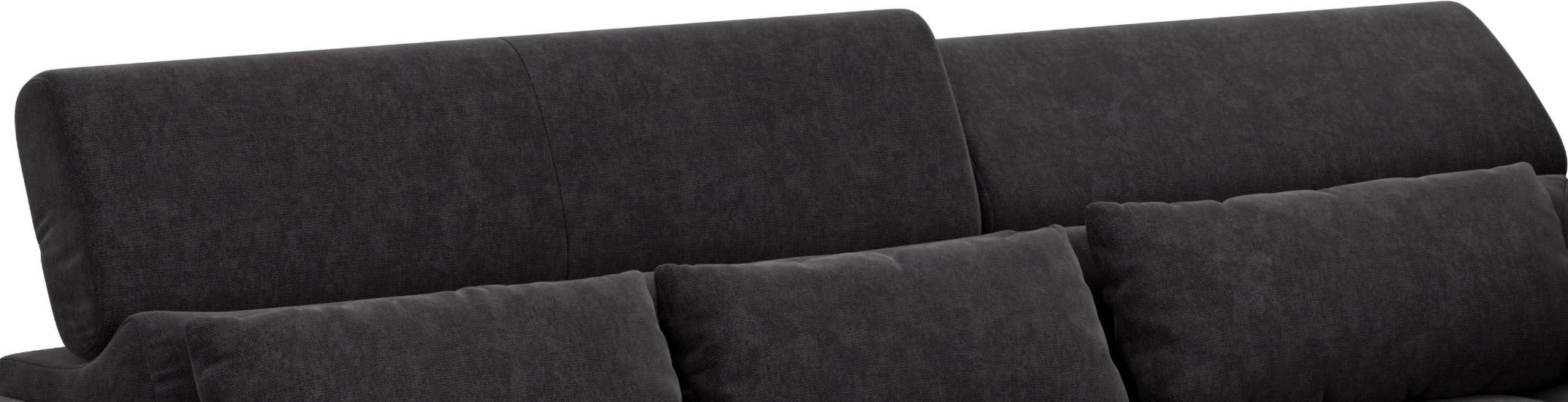 COTTA Ecksofa »Jade L Form, B: 270 cm, mit Kopfteilverstellung & Nierenkissen« optional elektr. Sitztiefenverstellung