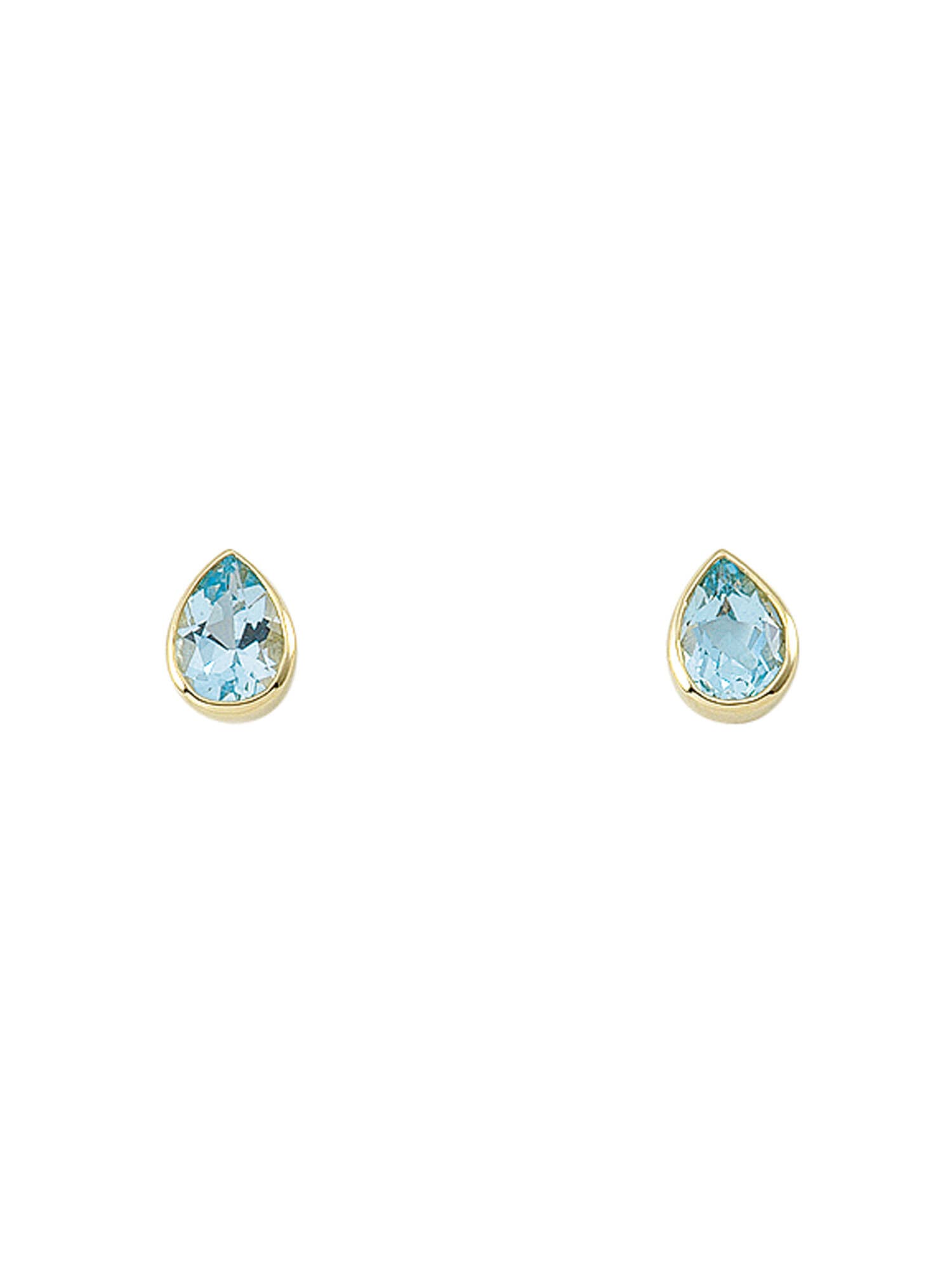 Adelia´s Paar Ohrhänger »585 Gold Ohrringe Ohrstecker«, mit Aquamarin Goldschmuck für Damen