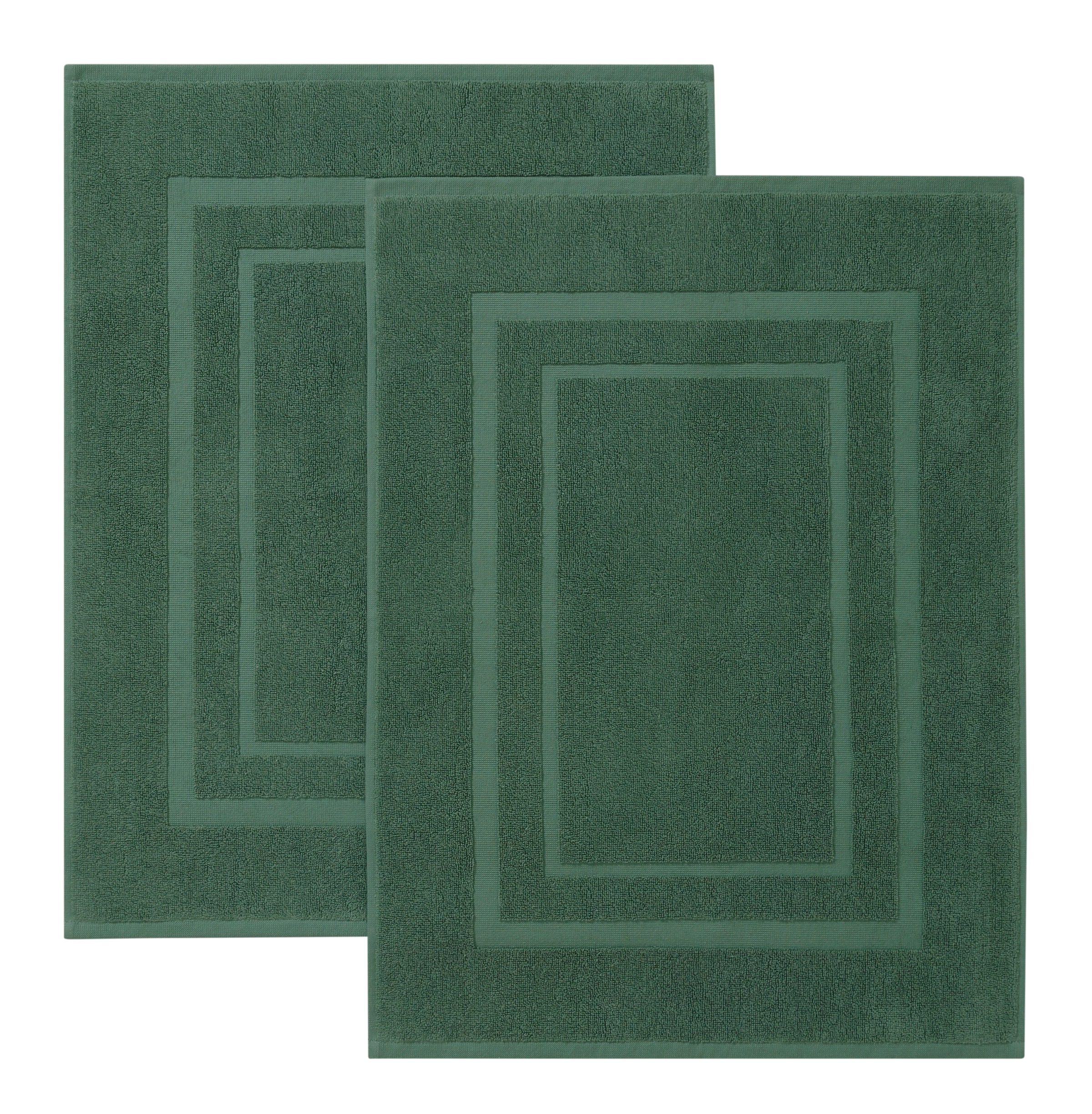 Bruno Banani "Robby, 2 tlg. Hotelmatten-Set, 50x70cm, Duschvorleger" Höhe 5 mm beidseitig nutzbar fußbodenheizungsgeeignet Badvorleger, Badezimmer Teppich, einfarbig, 850 g/m², 100% Baumwolle