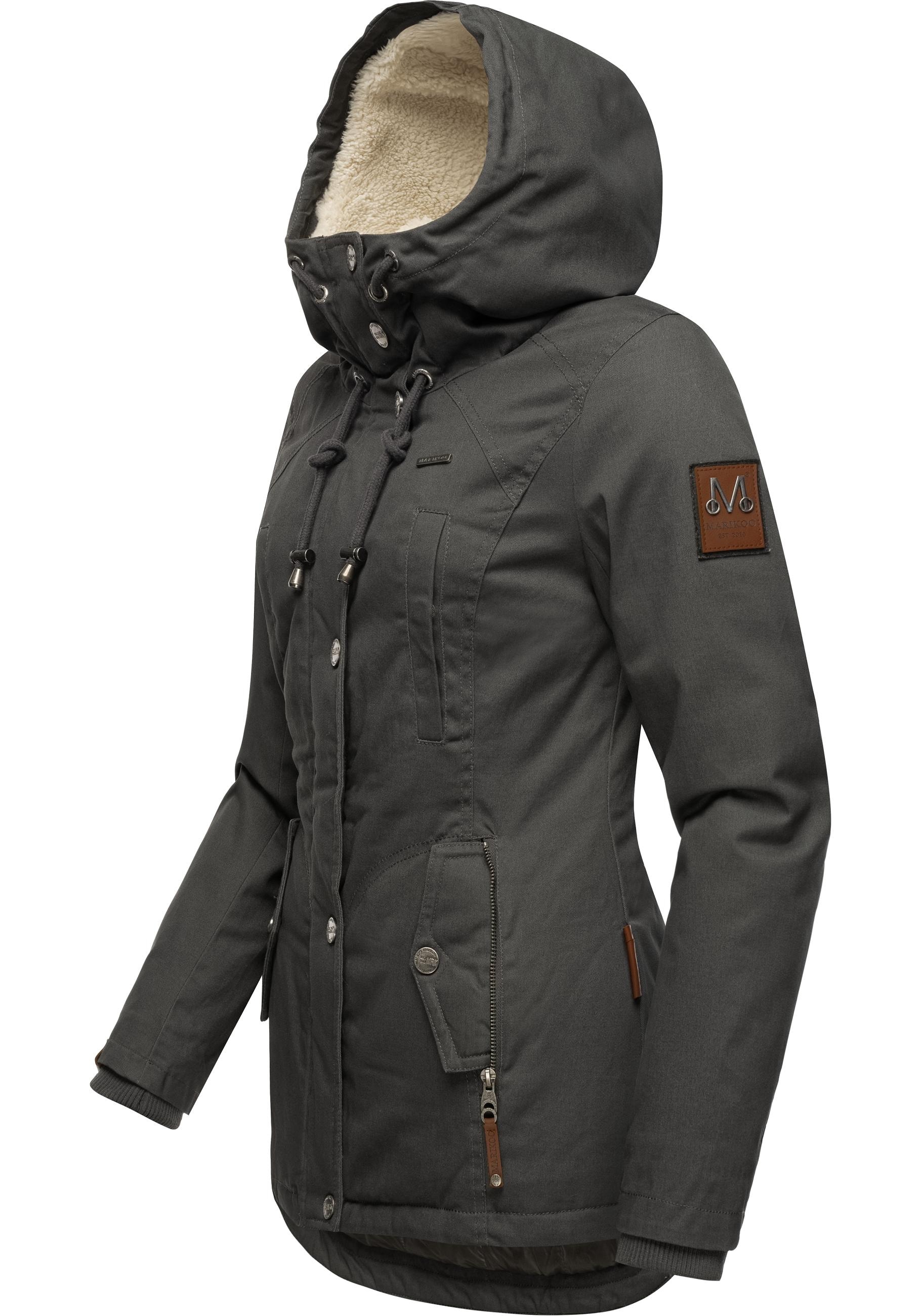 Marikoo Winterjacke »Bikoo«, mit Kapuze, sportliche Damen Outdoor Baumwolljacke mit Kapuze