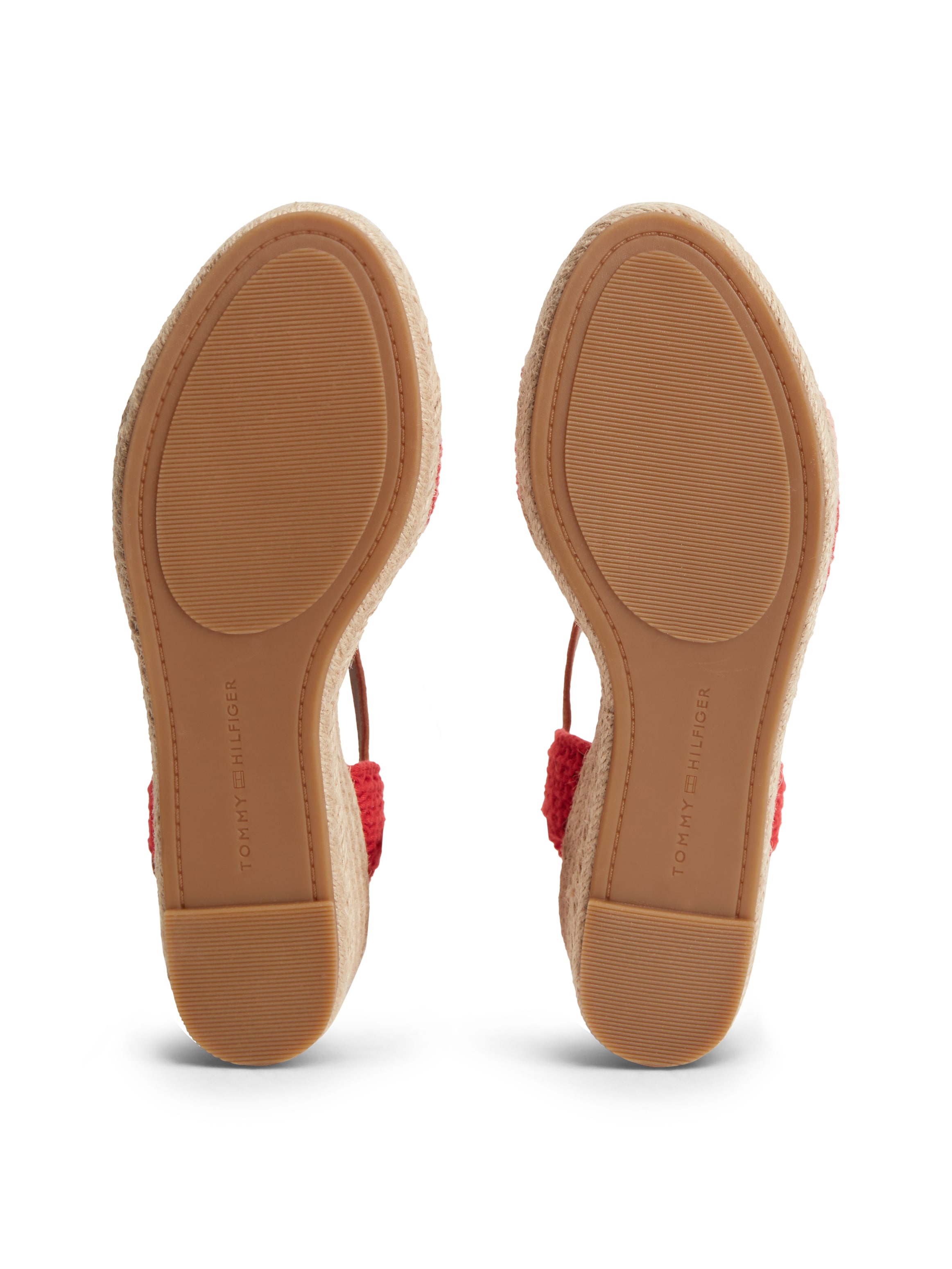 Tommy Hilfiger Keilsandalette »TH MID ESPAD WEDGE CROCHET«  Sommerschuh, Riemchensandale in sommerlicher Häkel-Optik, schmale Form
