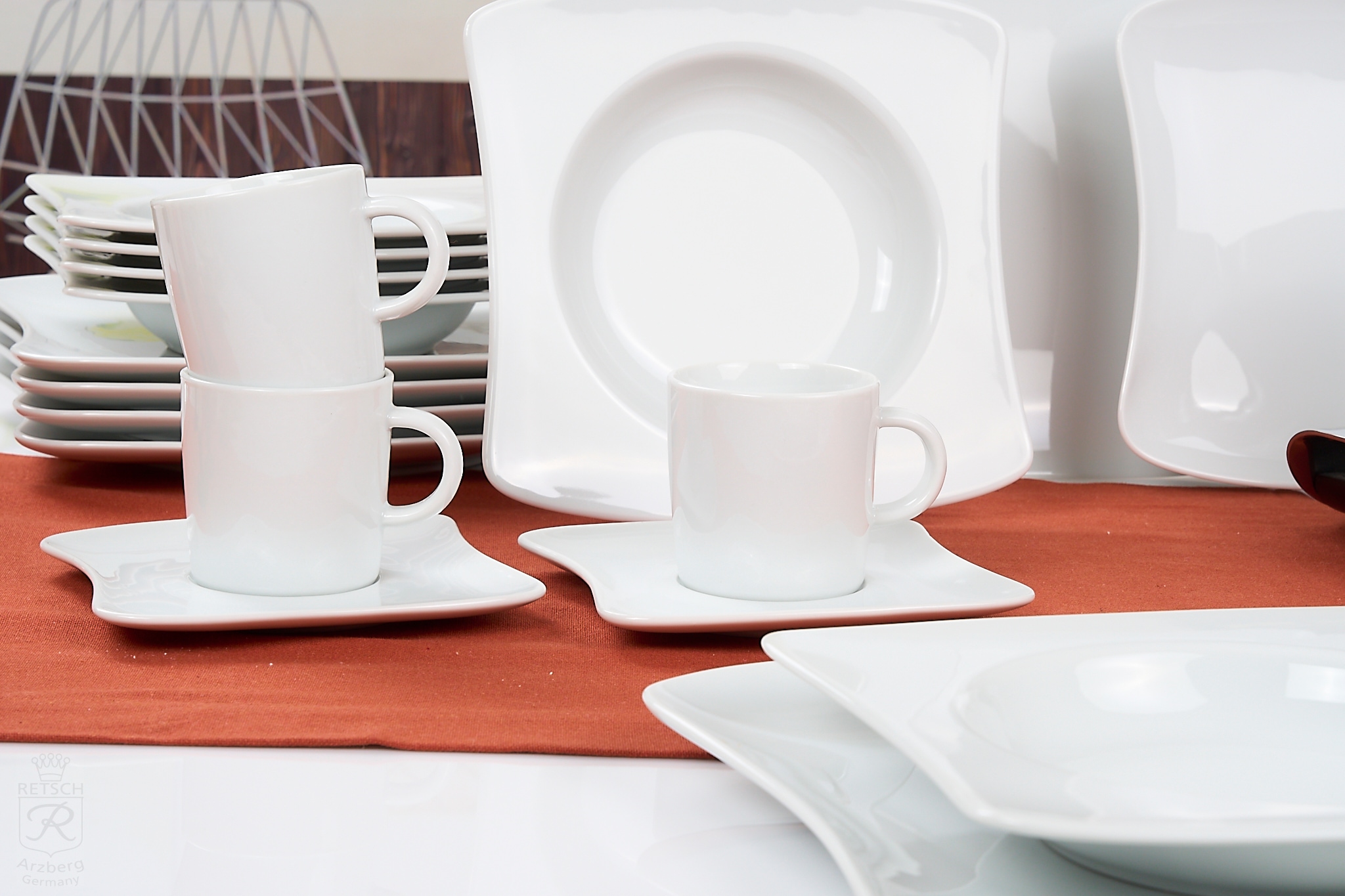 Retsch Arzberg Kombiservice »Geschirr-Set, Service SANDY«, (Set, 30 tlg.), Porzellan Made in Germany, 30 Teile, für 6 Personen