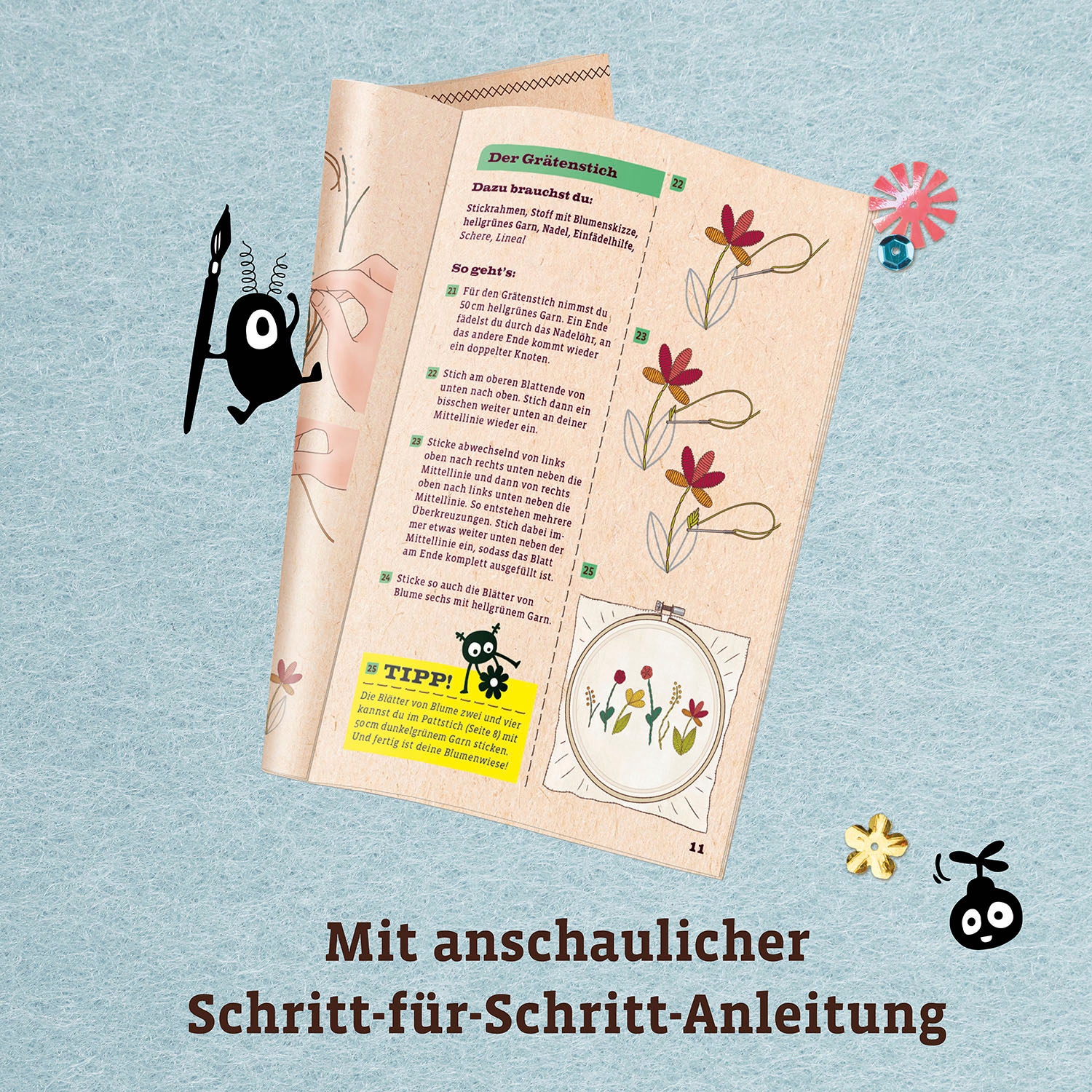 Kosmos Kreativset »AllesKönnerKiste, Sticken Kreativ-Set«