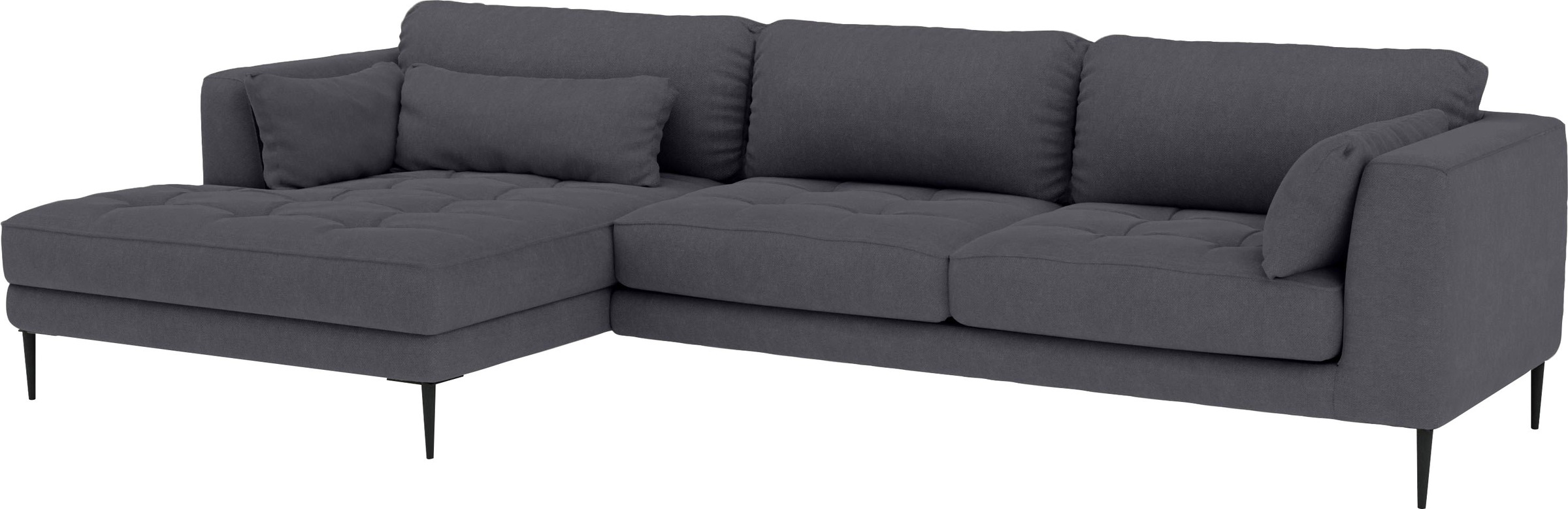 TRENDMANUFAKTUR Ecksofa »Luzi, wahlweise mit Schlaffunktion & Bettkasten. OTTOs Choice, L-Form«, Designsofa mit tollem Sitzkomfort, Metallfüße schwarz, Breite 280 cm