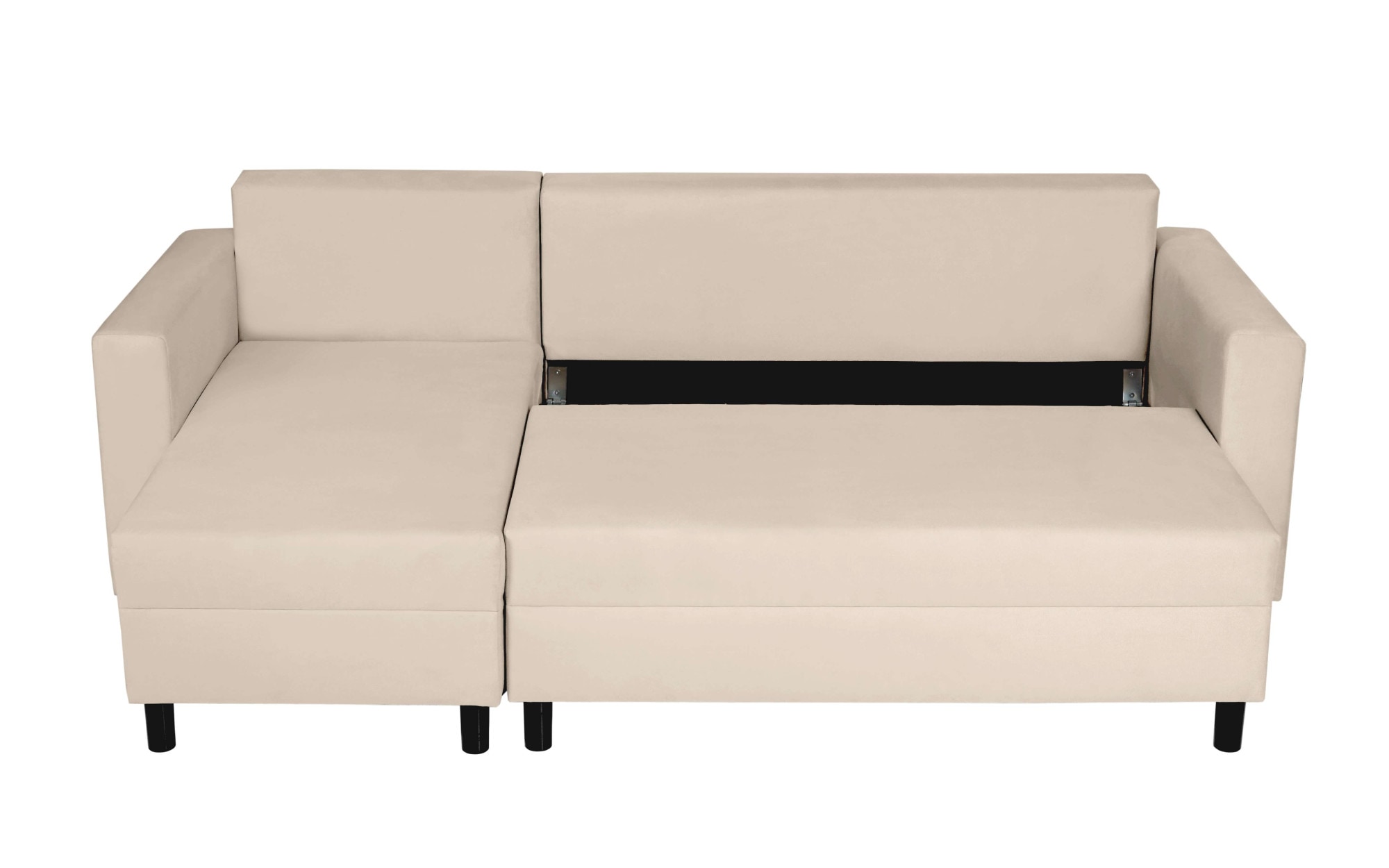 INOSIGN Ecksofa »GLENOE Schlafsofa mit Bettkasten, Recamiere beidseitig montierbar«, L-Form, Maße B/T/H: 230/135/84,5 cm, Velvet & Struktur weich