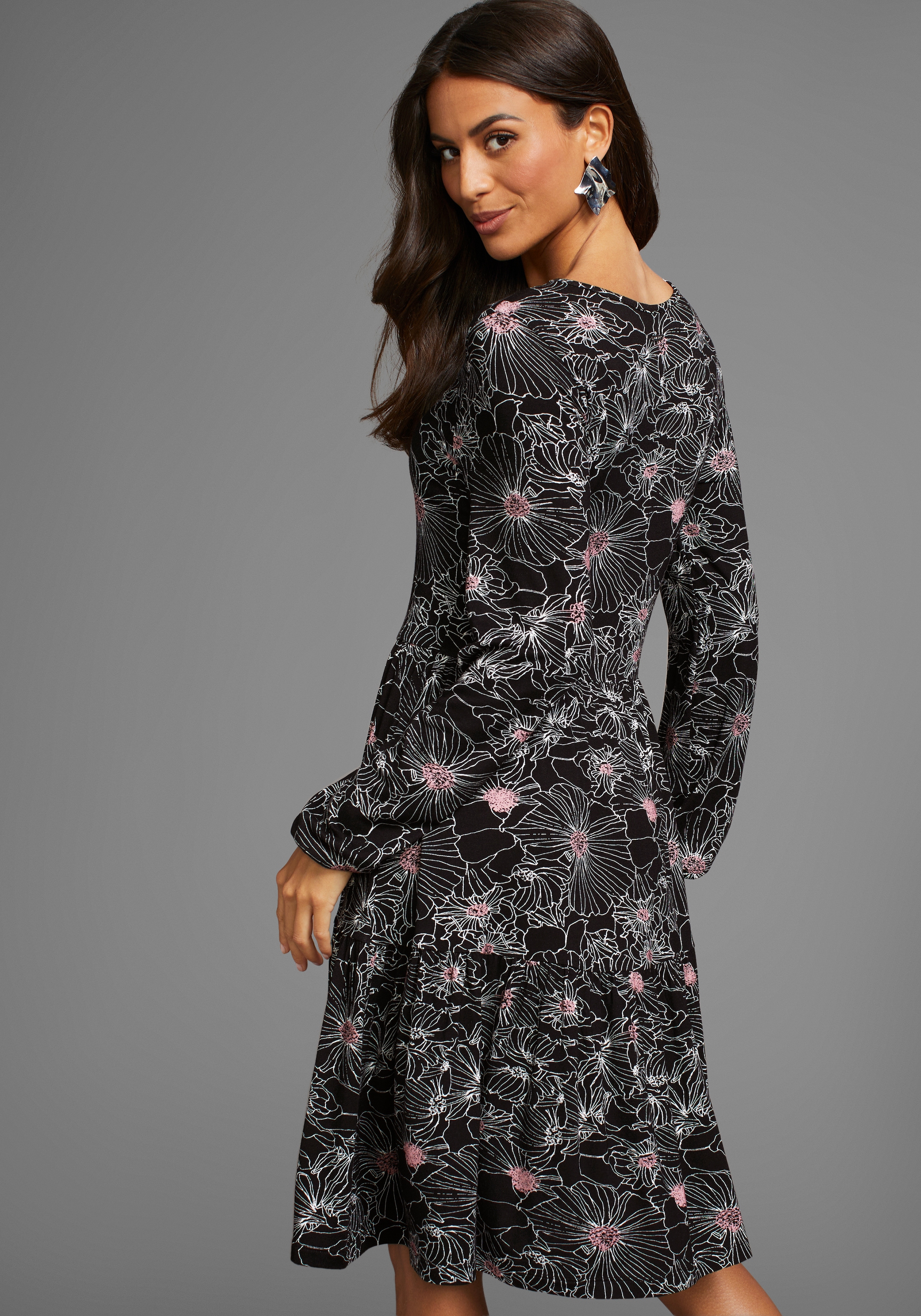 Laura Scott Jerseykleid, mit filigranem Blumenprint