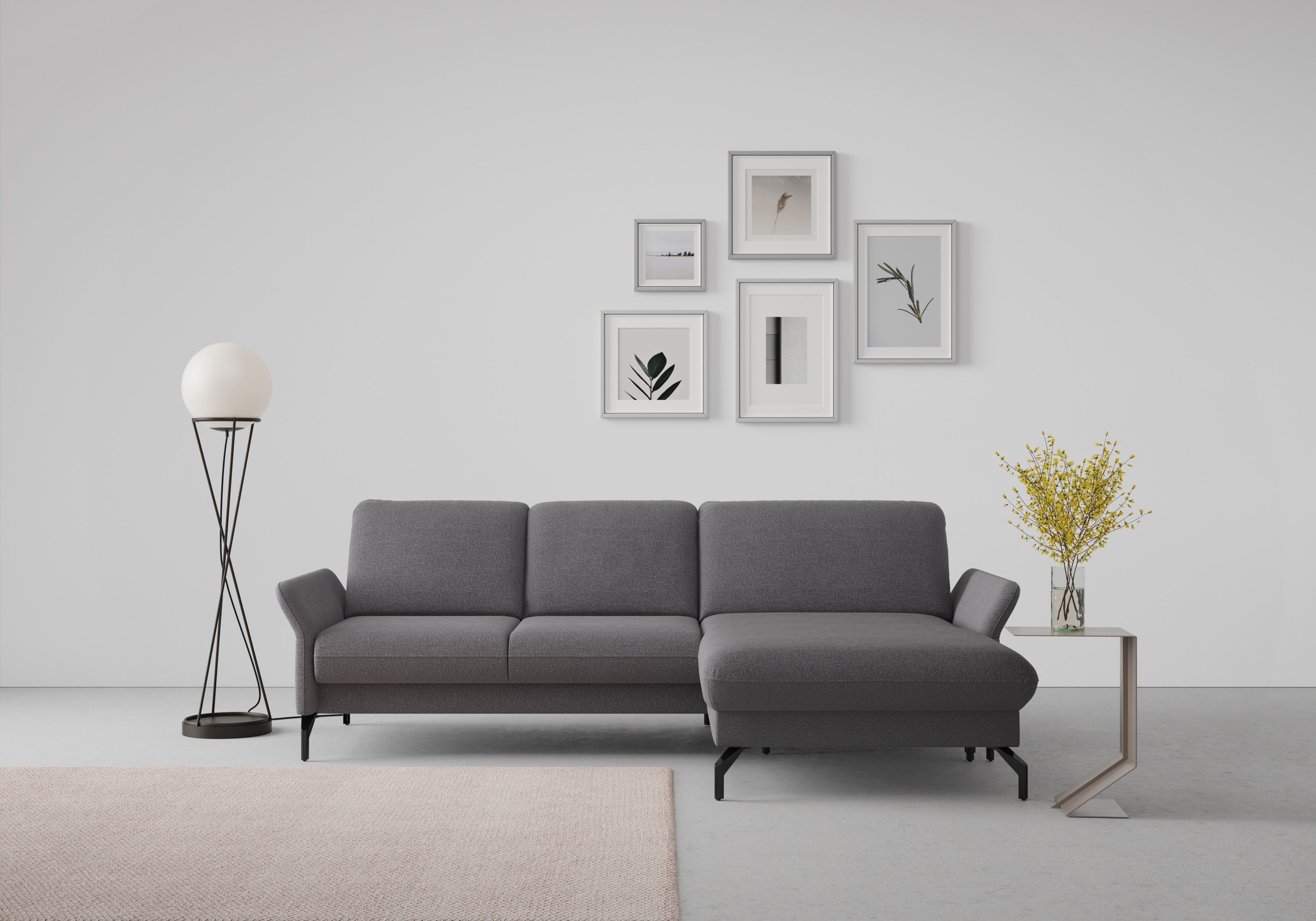 sit&more Ecksofa "Fashion L-Form" wahlweise mit Kopfteilverstellung und Vorziehsitz, motorisch